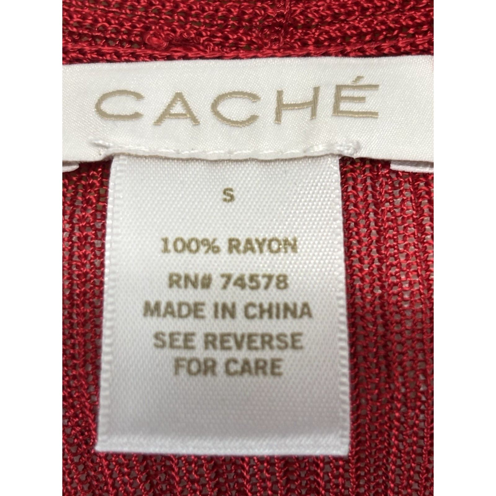 Vintage VINTAGE Cache Knit Cardigan Sweater Open Front Women’s Small Red Y2K Size S / US 4 / IT 40 - 7 Thumbnail