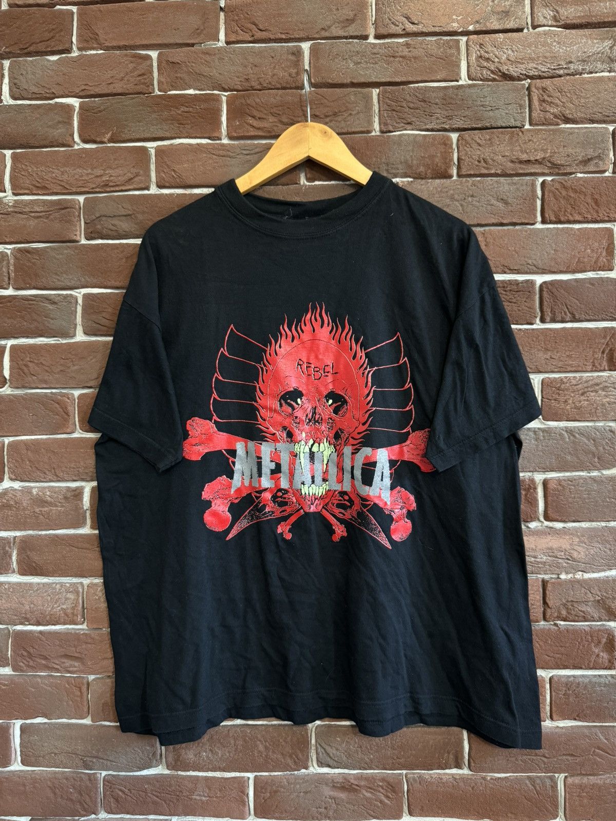90s Metallica Rebel Pushead Vintage Heavy Metal Band Tee XL