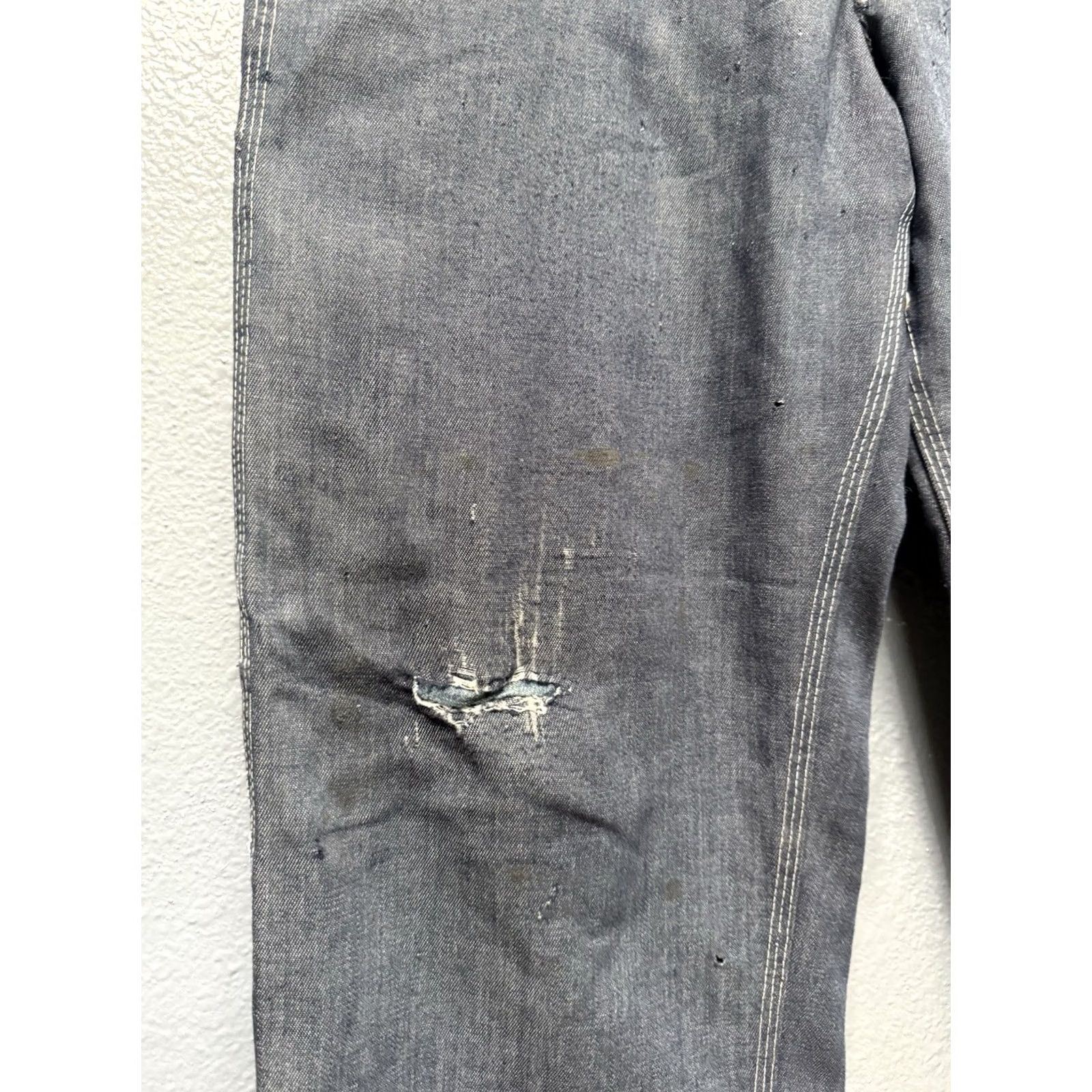 Vintage VINTAGE Toughskins Sanforized Blue Cotton Men’s Carpenter Pants Sz 32 Denim 1960s 32/30 Mens Regular 29in Inseam Size US 32 / EU 48 - 4 Thumbnail