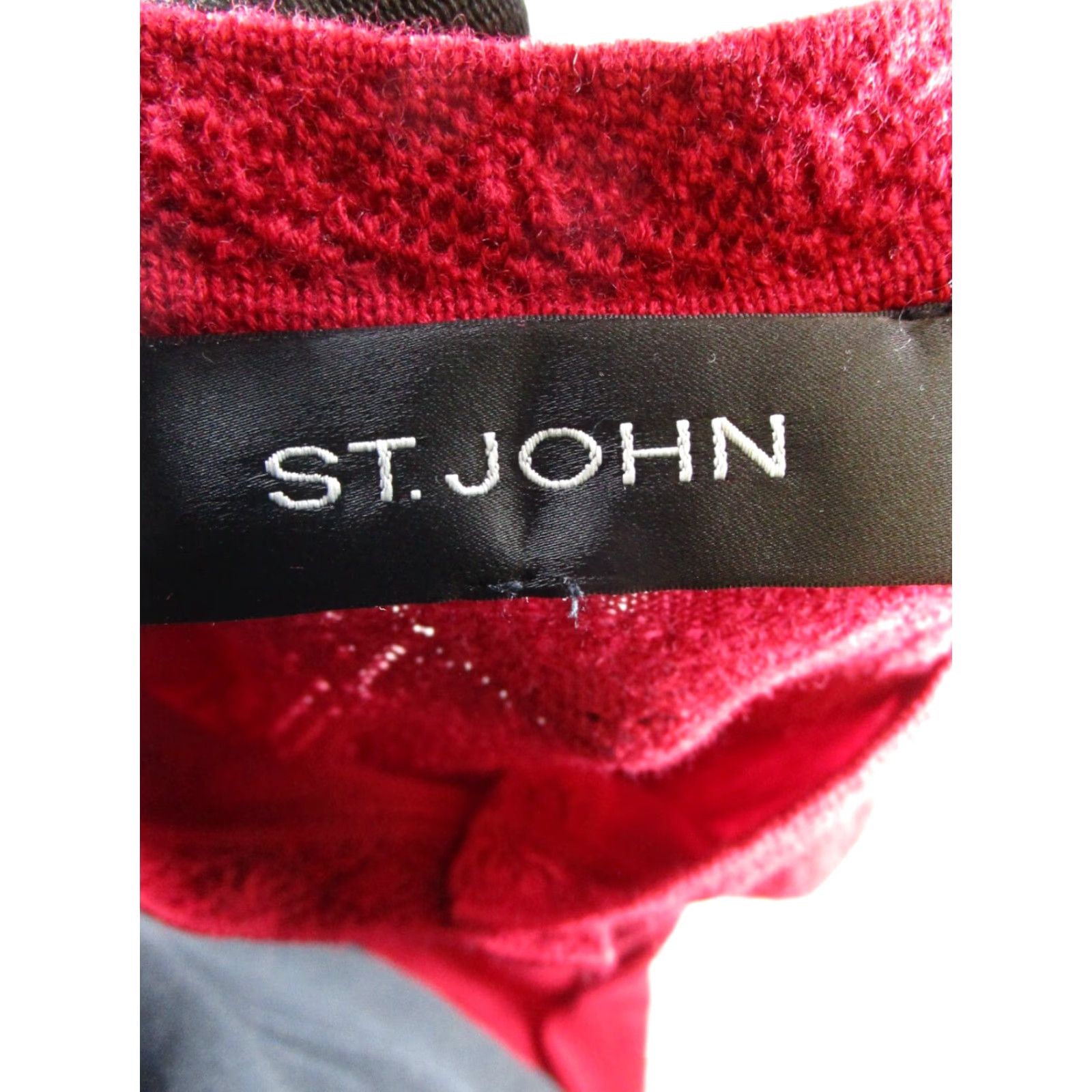 St. John ST.John Sweater Cardigan Womens Small Red Wool Knit Round Neck Long Sleeve Size S Regular Fit Womens Size S / US 4 / IT 40 - 3 Thumbnail