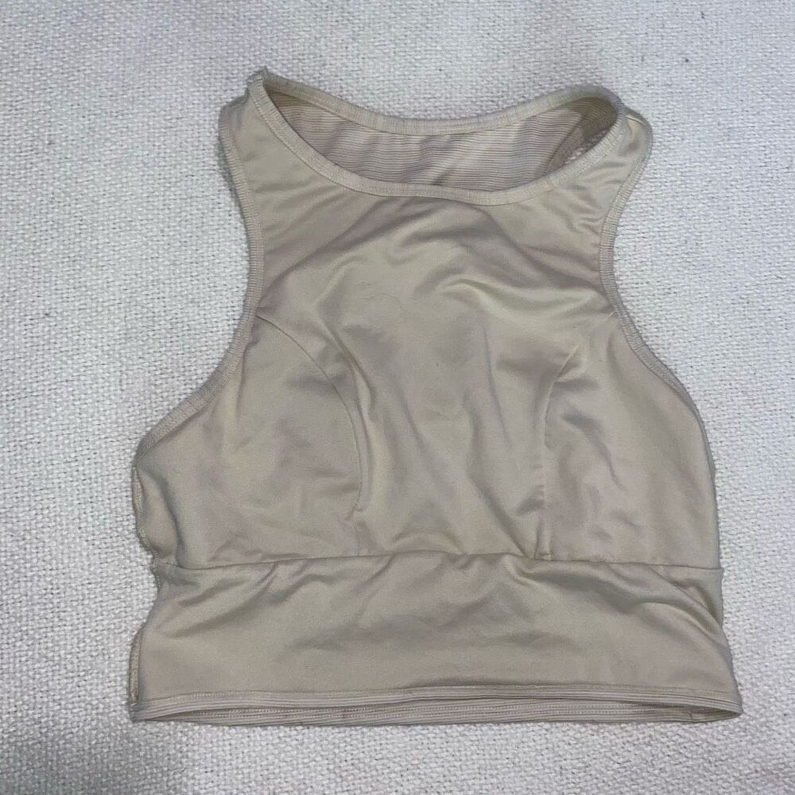 Other Adore Me Cream and Tan Neutral Sports Bra | Sz S Size ONE SIZE - 4 Thumbnail