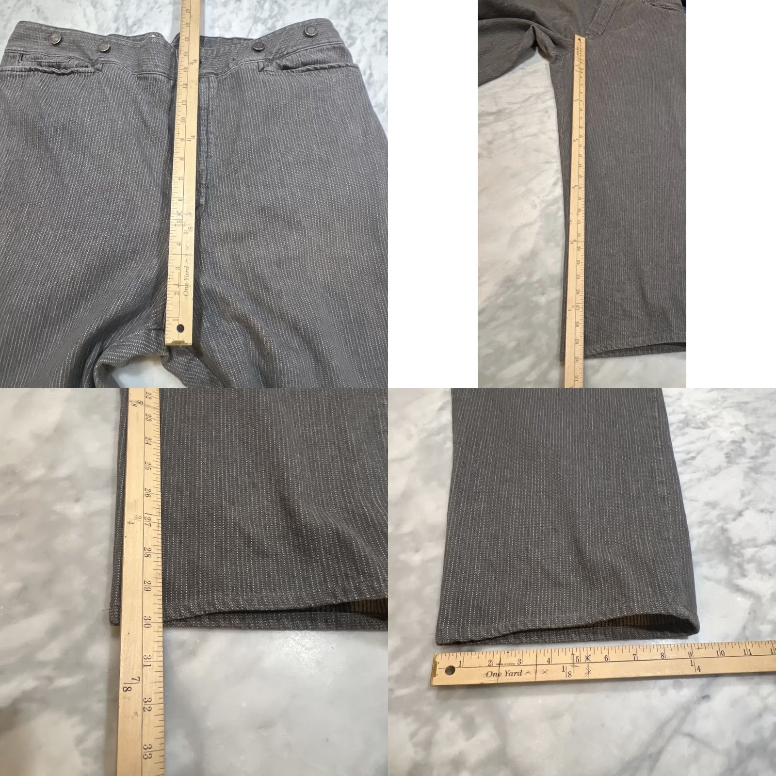 Vintage VINTAGE Wahmaker Jeans Men’s 42x30 Grey Button Fly Buckle Back Striped Western Size US 42 / EU 58 - 10 Thumbnail