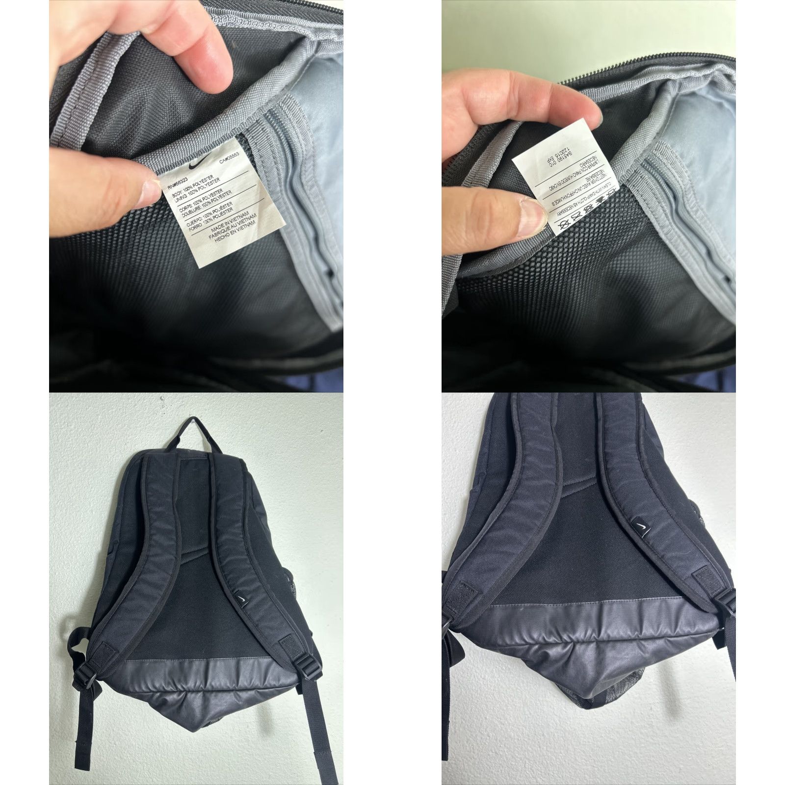 Nike Nike Team Club Backpack Men Large Black Polyester Backpack 17x14x9 Embroidered Nike Team Club BA5190-064 Size ONE SIZE - 9 Thumbnail