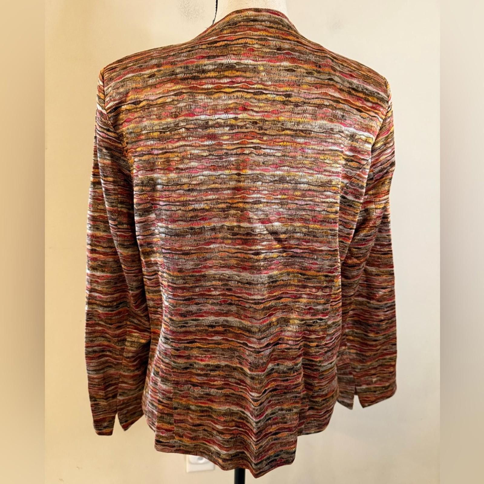 Bon Jovi Joni B. Collarless Blazer multicolor & pink lining SZ PL Size L / US 10 / IT 46 - 2 Thumbnail