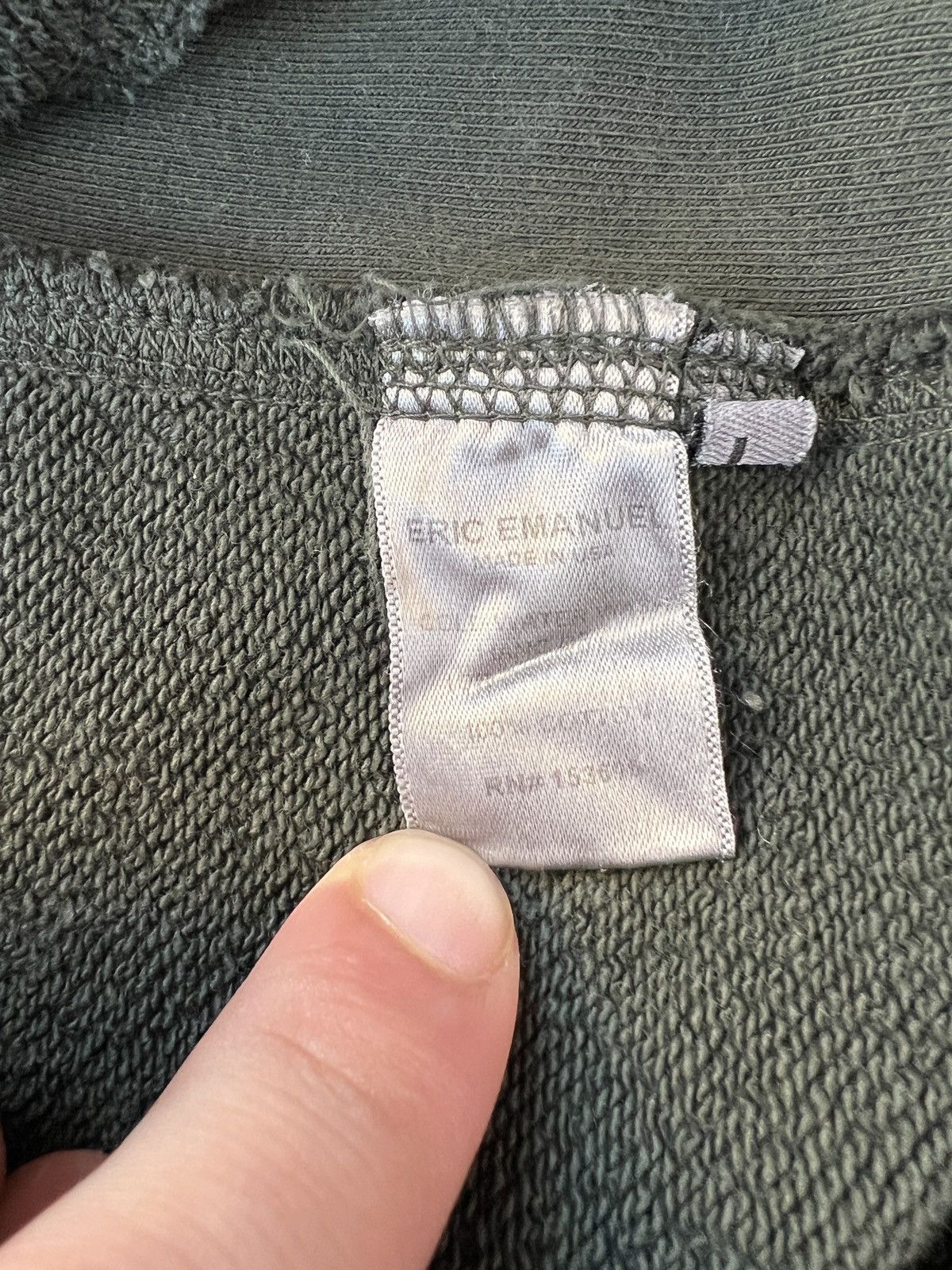 Eric Emanuel Eric Emanuel EE Basic Hoodie Men's "Off-Black" Size US L / EU 52-54 / 3 - 3 Thumbnail