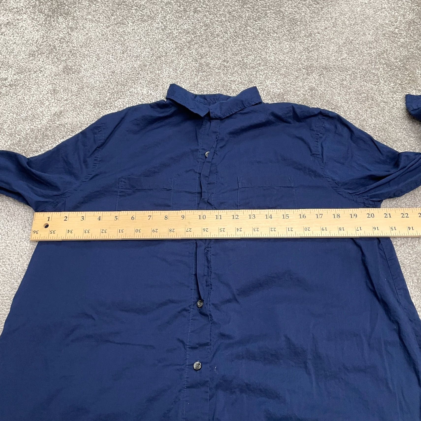 Lands' End Lands' End Midi Shirt Dress Womens XS Navy Blue Long Sleeve Button Down Casual Shirt Dress Womens XS Navy Blue Long Sleeve Button Down Casual Size XS / US 0-2 / IT 36-38 - 6 Thumbnail
