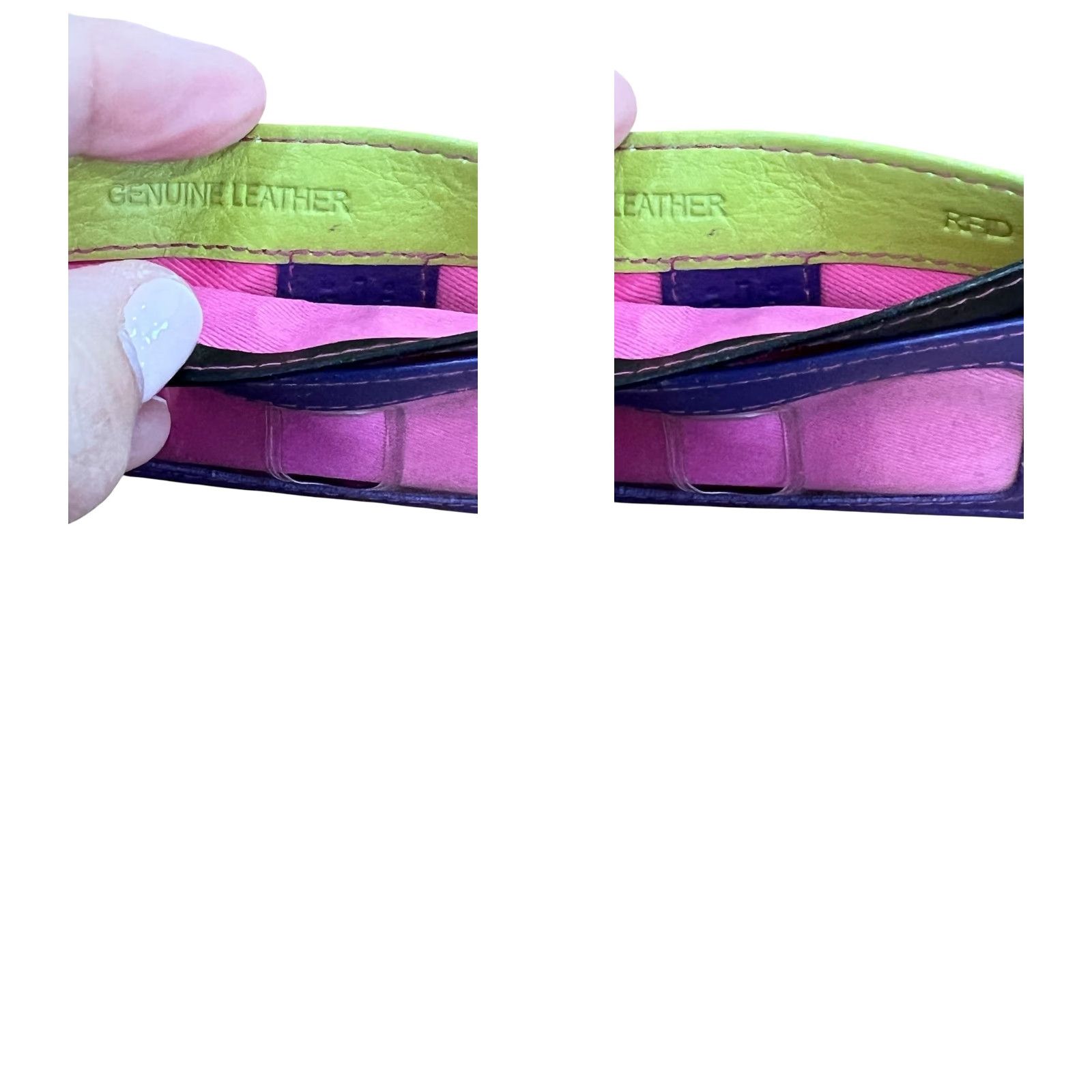 Vintage ili New York Card Holder Credit Wallet RFID Blocking Leather Pink XS Women Size ONE SIZE - 8 Thumbnail