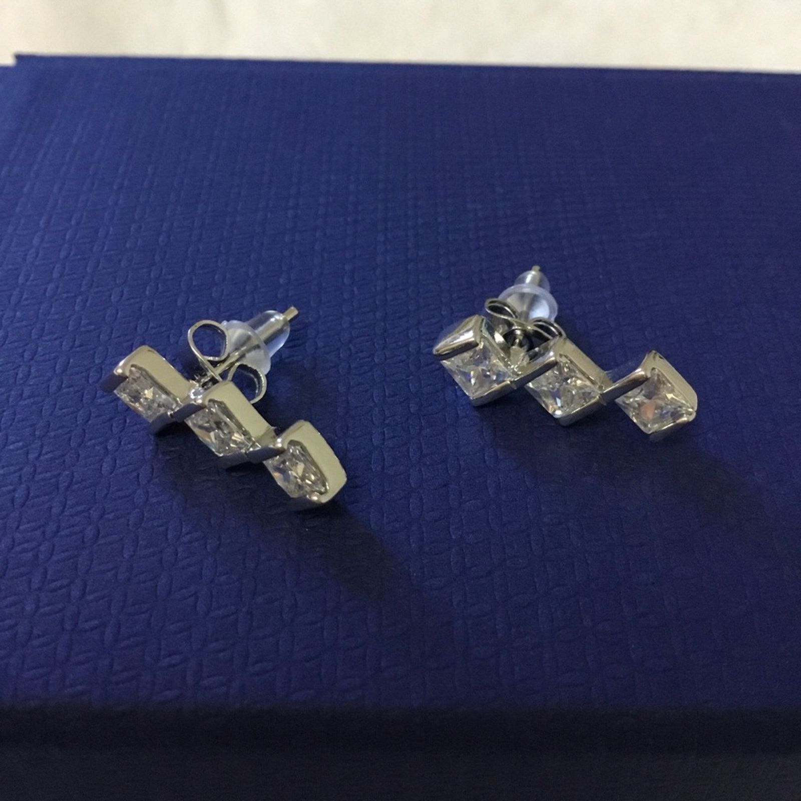 Other Silver Trio Crystal Earrings Size ONE SIZE - 5 Thumbnail