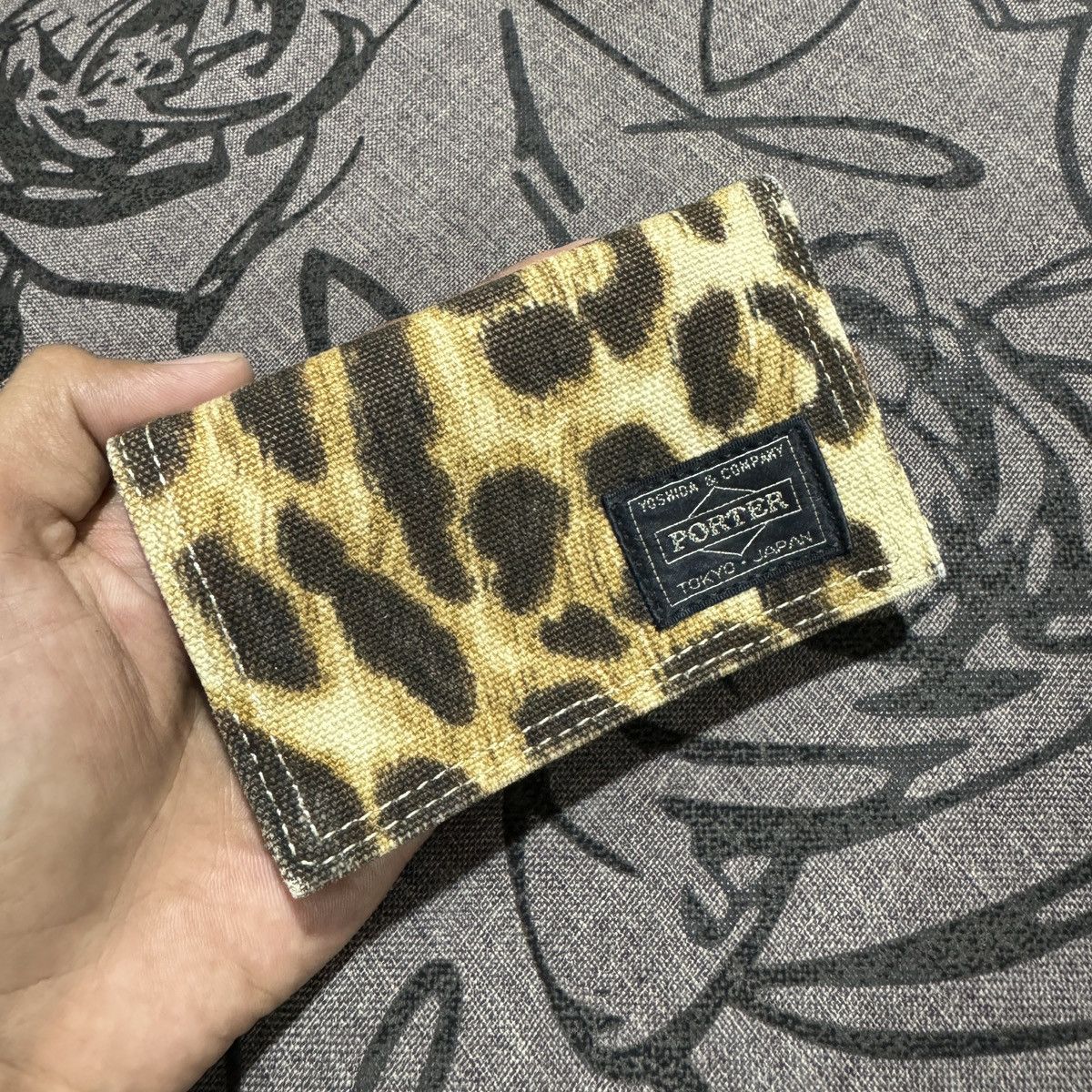 Porter Head Porter Leopard Card Holder Wallet Size ONE SIZE - 1 Thumbnail