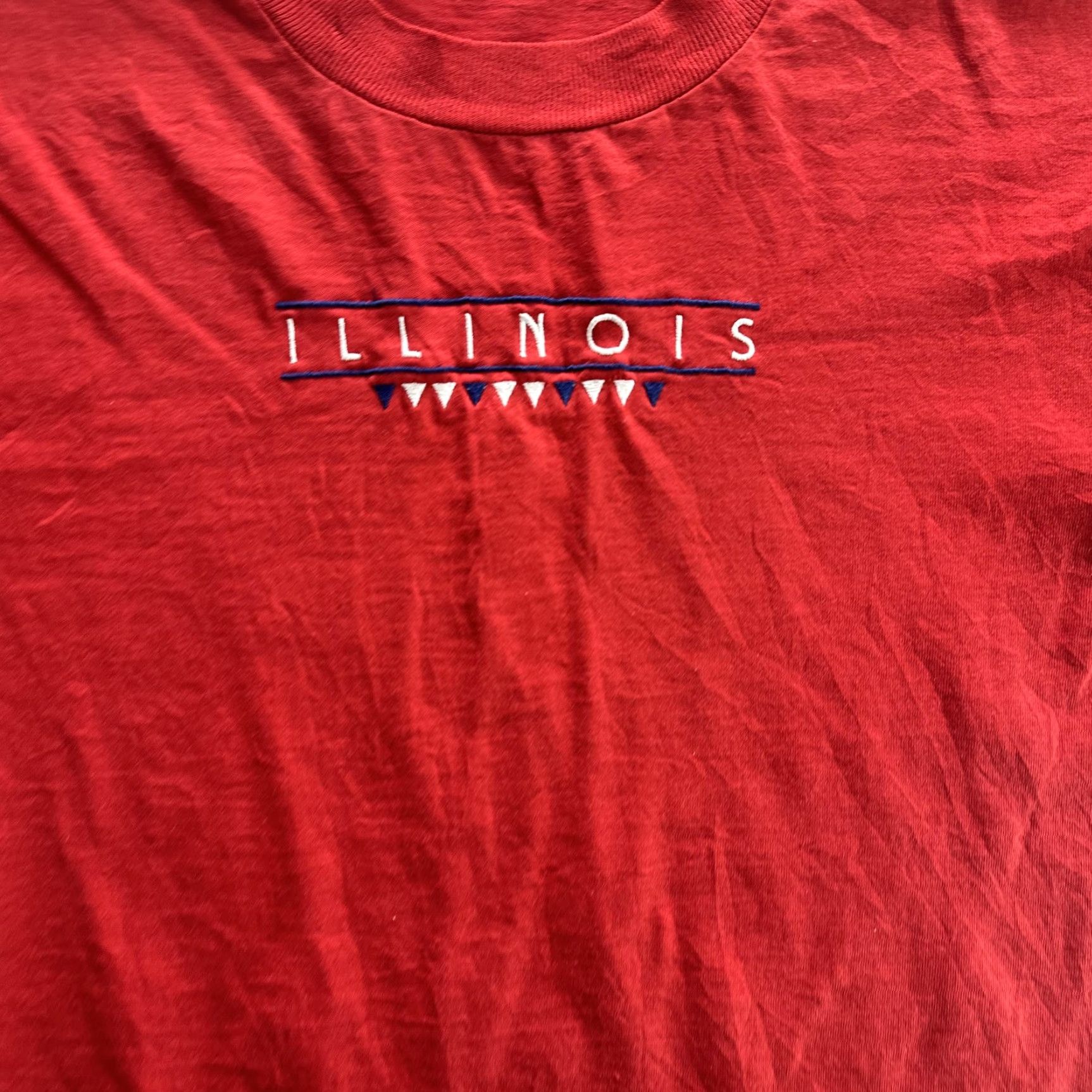 Jerzees VINTAGE Illinois Shirt Mens Small Red Embroidered Tee College Crewneck 90s USA Size US S / EU 44-46 / 1 - 5 Thumbnail