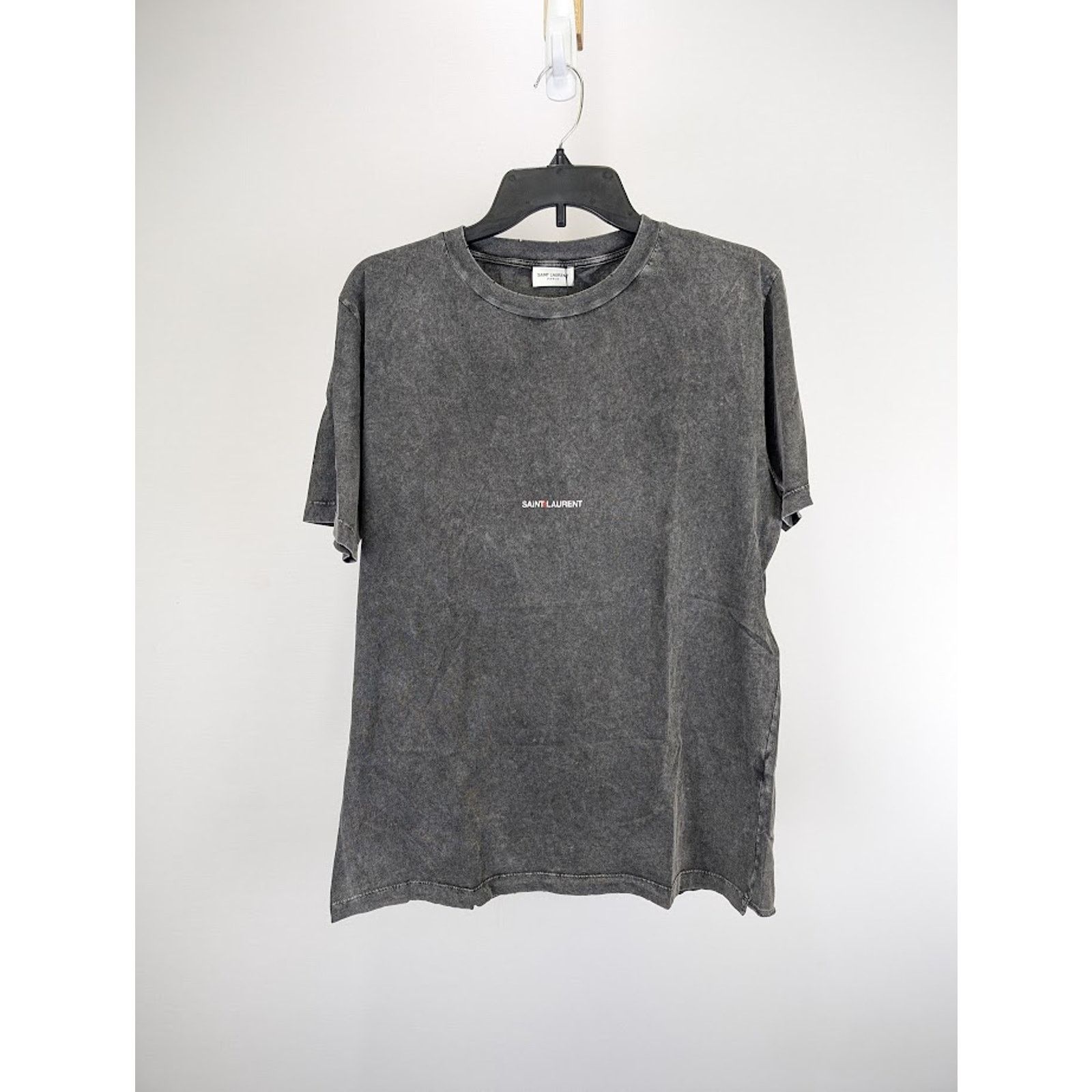 Saint Laurent Paris o1rshd1 Logo Print T-Shirt in Black Size US XXL / EU 58 / 5 - 2 Thumbnail