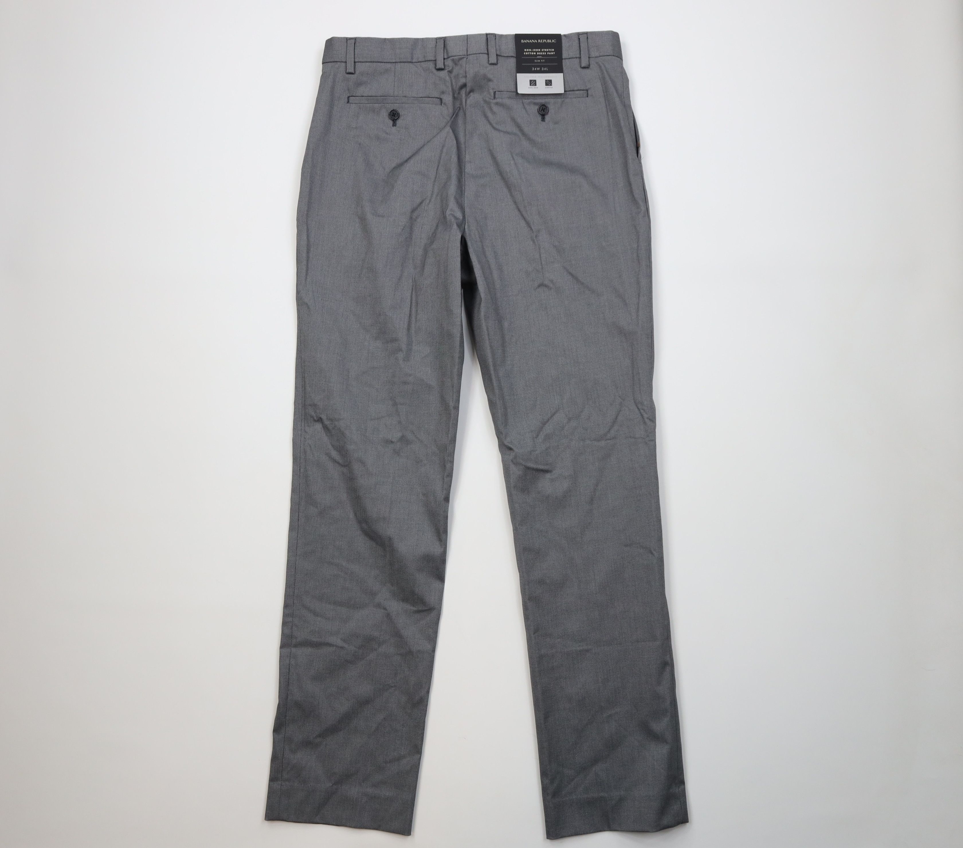 Banana Republic New Banana Republic Stretch Straight Leg Chino Pants Gray Size US 34 / EU 50 - 8 Thumbnail