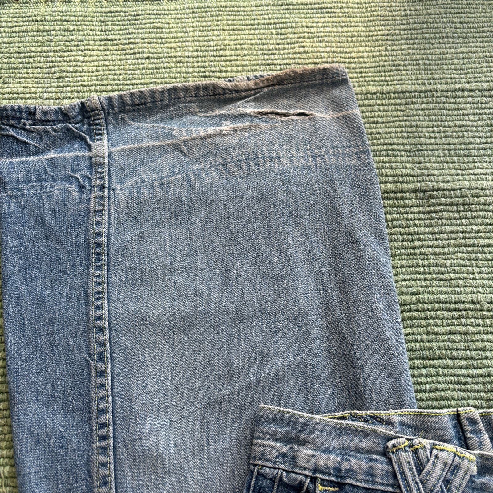 Vintage Vintage 70s Distressed Faded Bell Bottom Jeans Kazoo 28x31 Size 28" / US 6 / IT 42 - 4 Thumbnail
