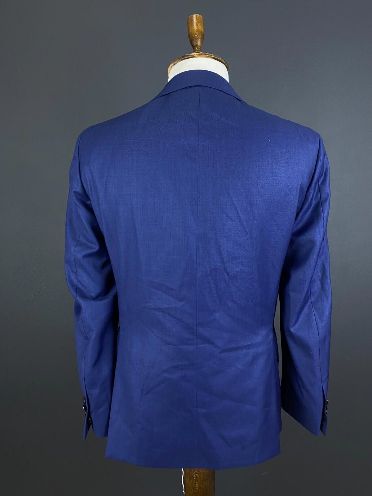 Designer Boggi Milano Icons Blue Wool Two Button Size EU 48 US 38 M Size 40R - 6 Thumbnail