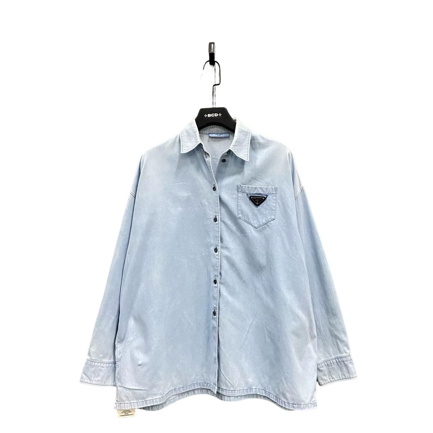 Prada Prada Triangle Logo Denim Shirt US M Size US M / EU 48-50 / 2 - 1 Thumbnail