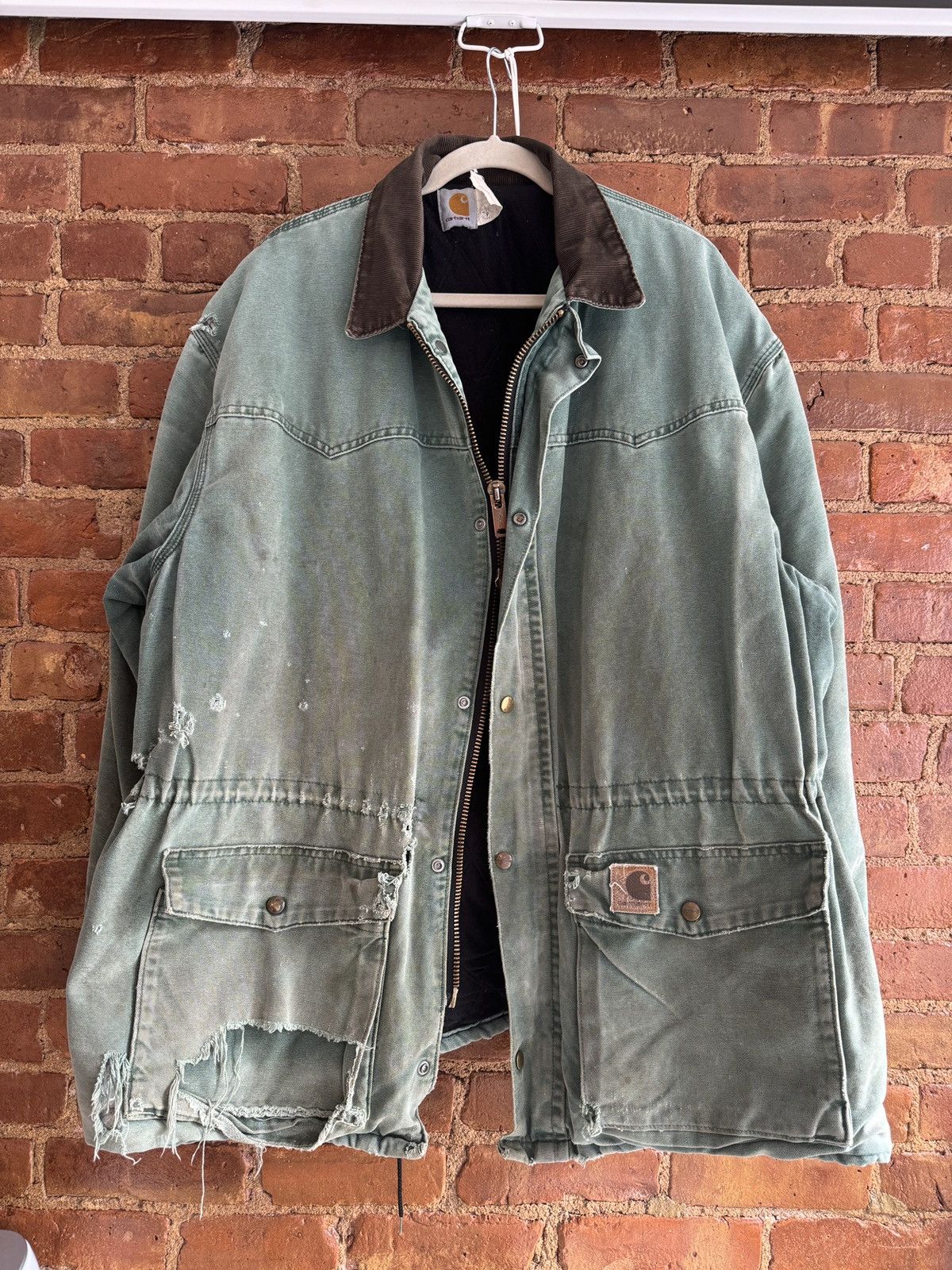 image of Vintage Carhartt In Beautiful Faded Green in Seafoam Green, Men's (Size 2XL)