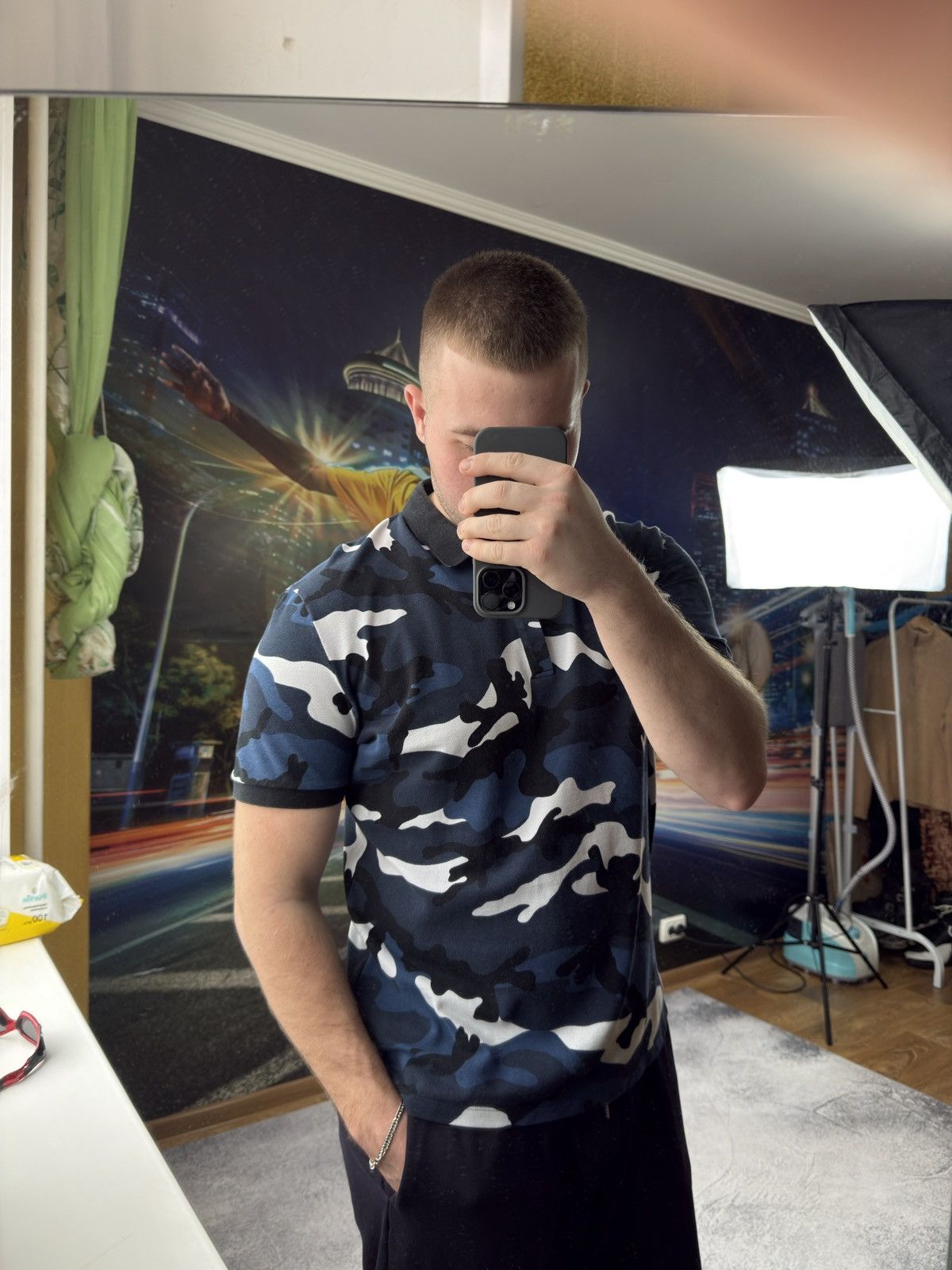 Valentino Valentino Garavani All-over Camouflage Polo Made in Italy Size US XXL / EU 58 / 5 - 18 Thumbnail