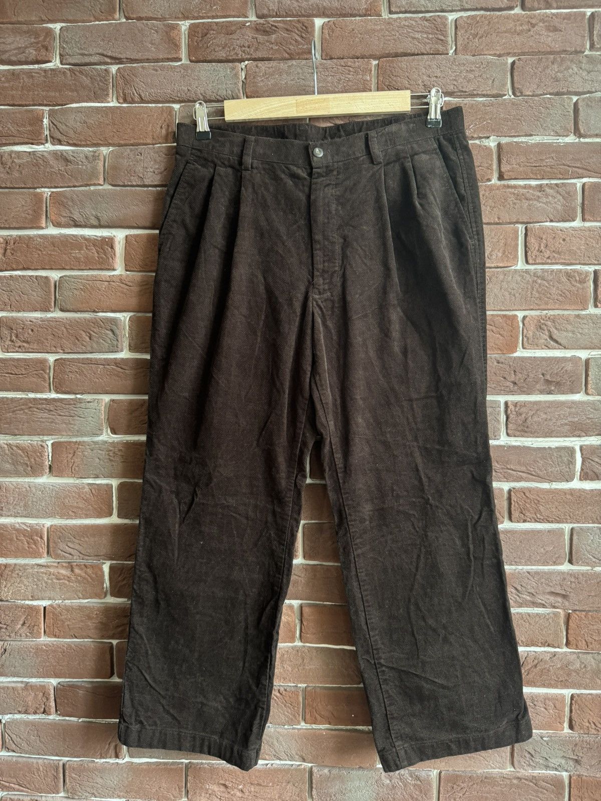 Kansai Yamamoto Vintage Archive Kansai Yamamoto Corduroy Brown Trouser Pants Size US 30 / EU 46 - 1 Thumbnail