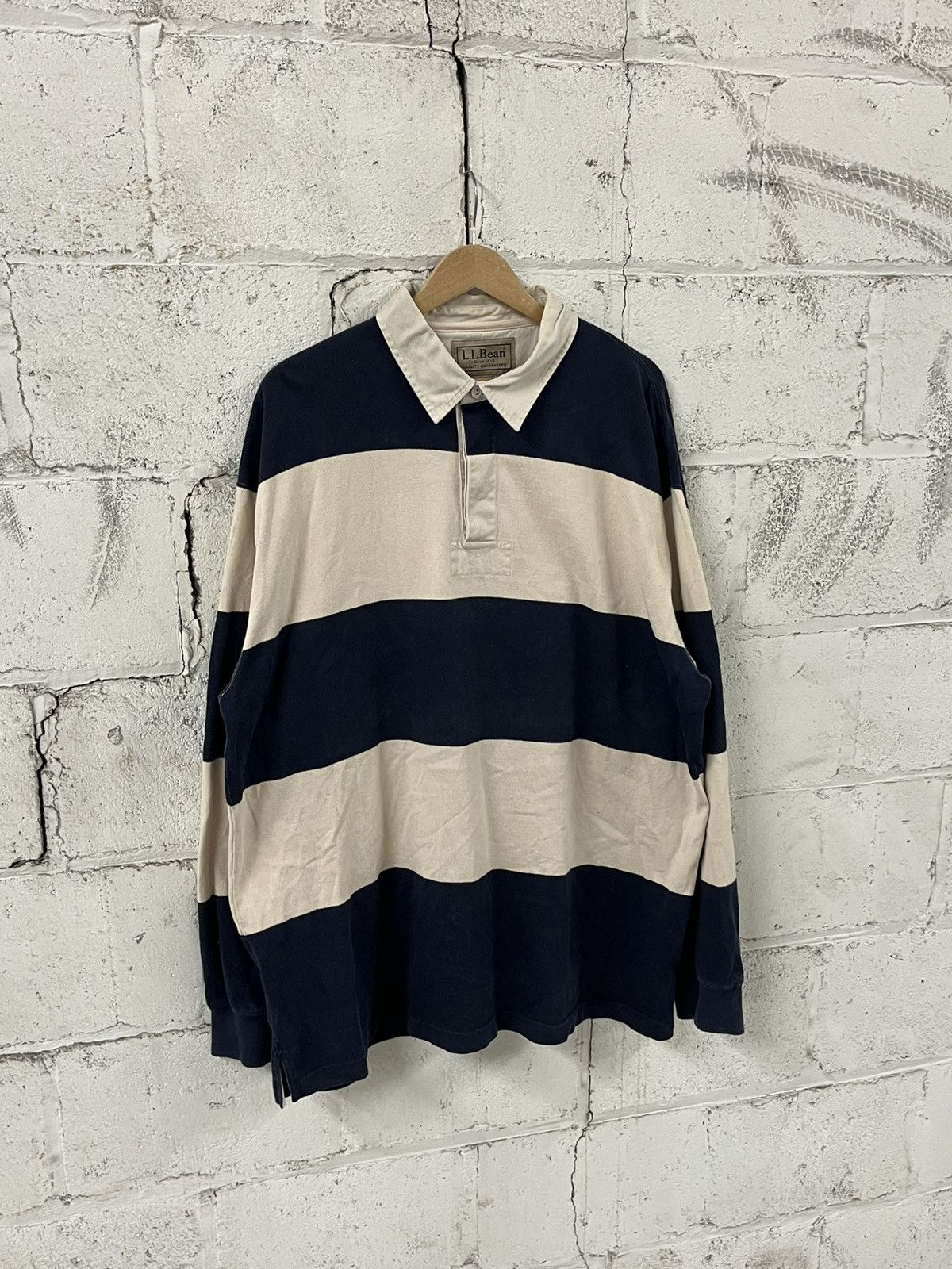 L.L. Bean Vintage Ll bean stripped rugby shirt preppy fall streetwear Size US XL / EU 56 / 4 - 2 Thumbnail