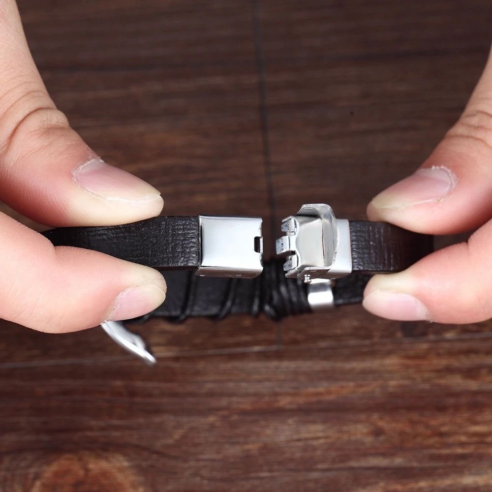 Jewelry × Vintage Luxury Genuine Leather Infinity Symbol Bracelet Size ONE SIZE - 6 Thumbnail