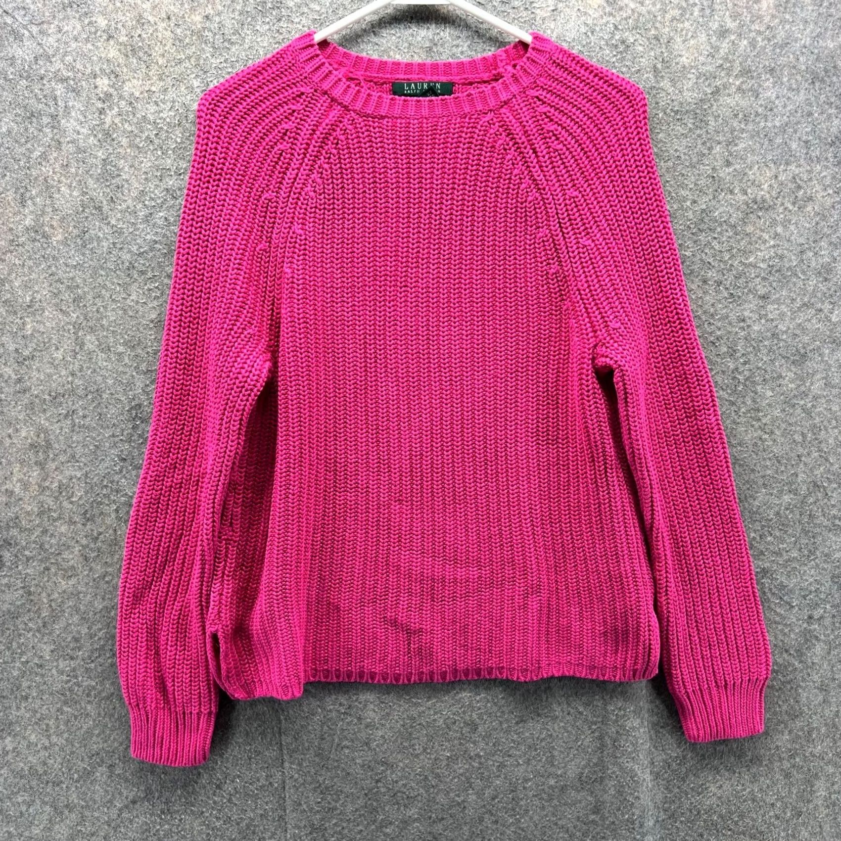 Ralph Lauren Lauren Ralph Sweater Womens M Pink Pullover Fleece Crewneck Knitted Size M / US 6-8 / IT 42-44 - 2 Thumbnail