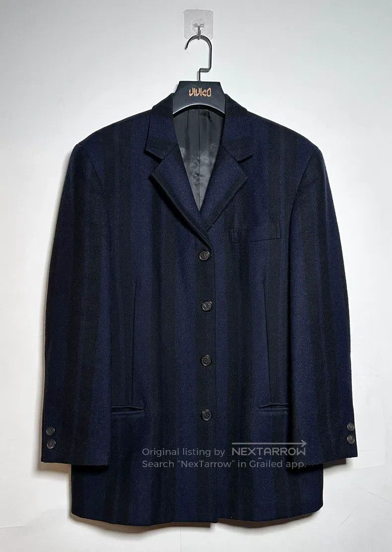 Yohji Yamamoto Yohji Yamamoto Oversize woolen striped blazer Size 48R - 1 Thumbnail