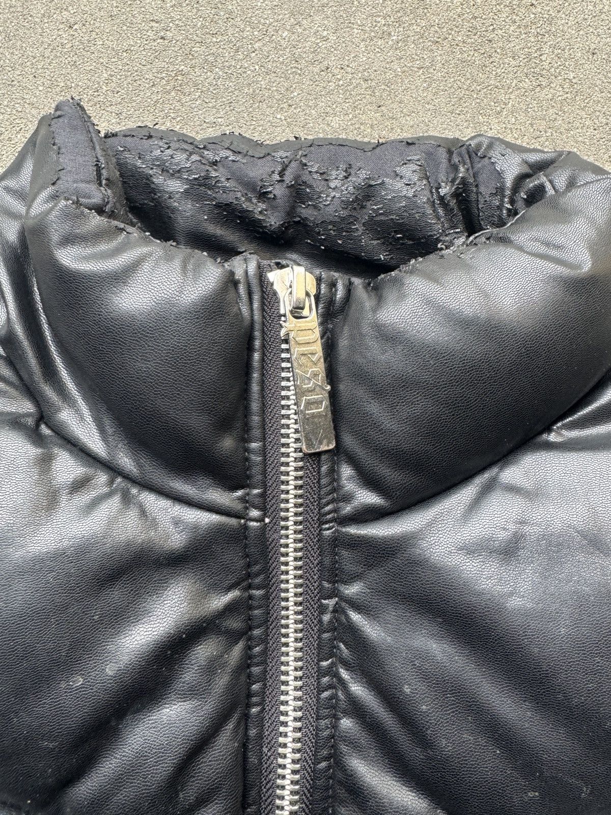 Peso Black PESO Faux Leather Puffer Vest Cropped Utility Size US M / EU 48-50 / 2 - 3 Thumbnail