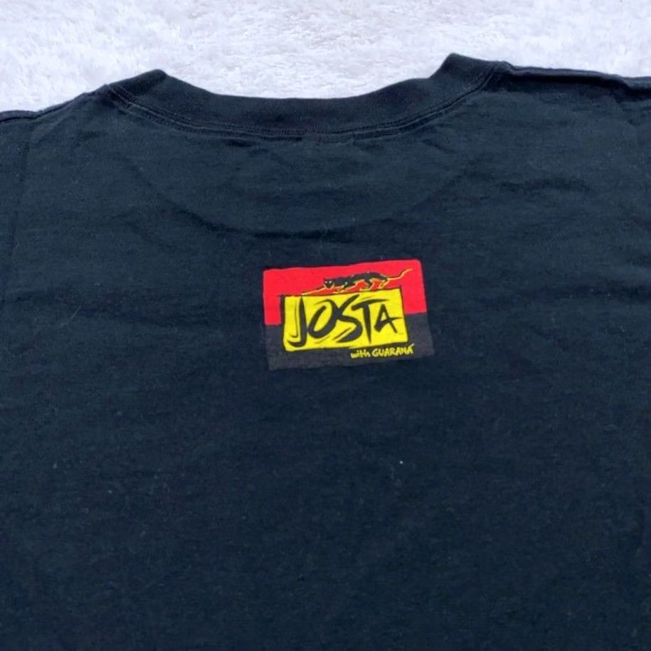 Anvil VINTAGE 90s JOSTA ENERGY DRINK T-Shirt LARGE guarana caffeine single stitch Men Black 80s 90s theme Shirt Mens L Size US L / EU 52-54 / 3 - 4 Thumbnail