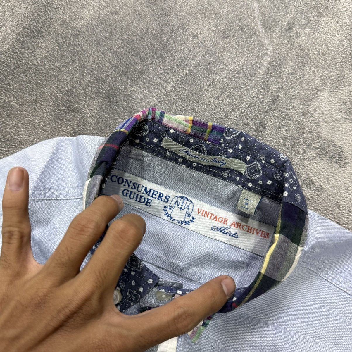 Japanese Brand Consumers guide patchwork button up shirt Size US M / EU 48-50 / 2 - 5 Thumbnail