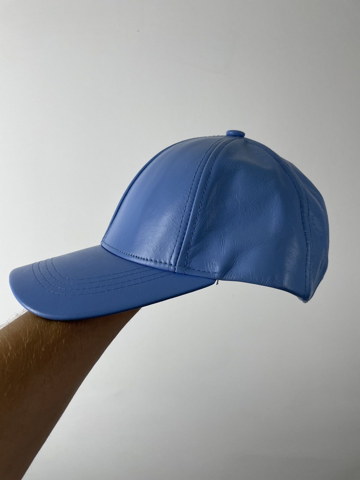 Genuine Leather Genuine Leather Vintage leather cap blue Size ONE SIZE - 13 Thumbnail
