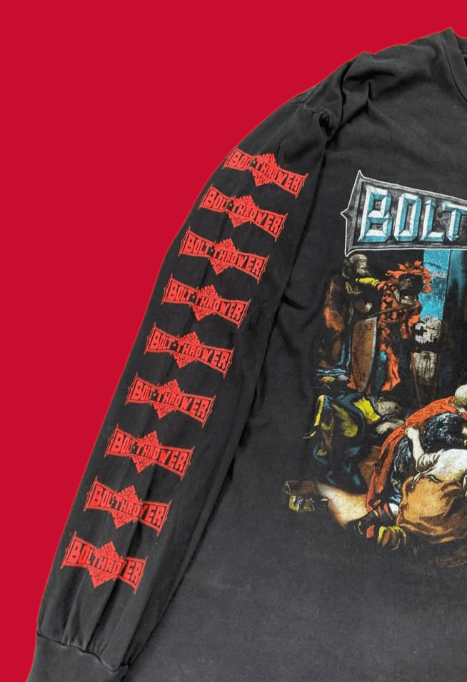Band Tees Vintage Bolt Thrower World Crusade Long Sleeve Size US XL / EU 56 / 4 - 2 Thumbnail