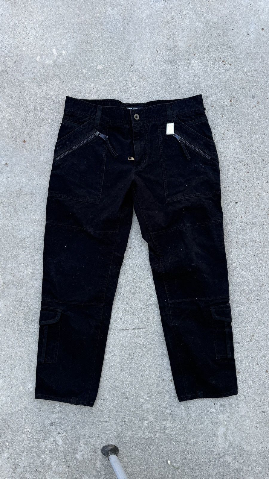 Dolce & Gabbana Dolce Gabbana Black Cargo Pants y2k Size US 35 - 1 Thumbnail