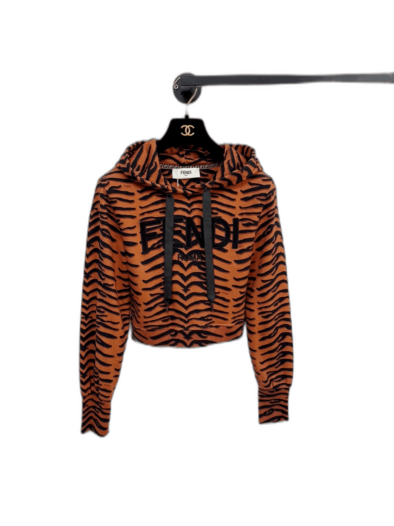 Fendi Fendi Tiger Print Hoodie Sweatshirt Size XS Size XS / US 0-2 / IT 36-38 - 1 Thumbnail