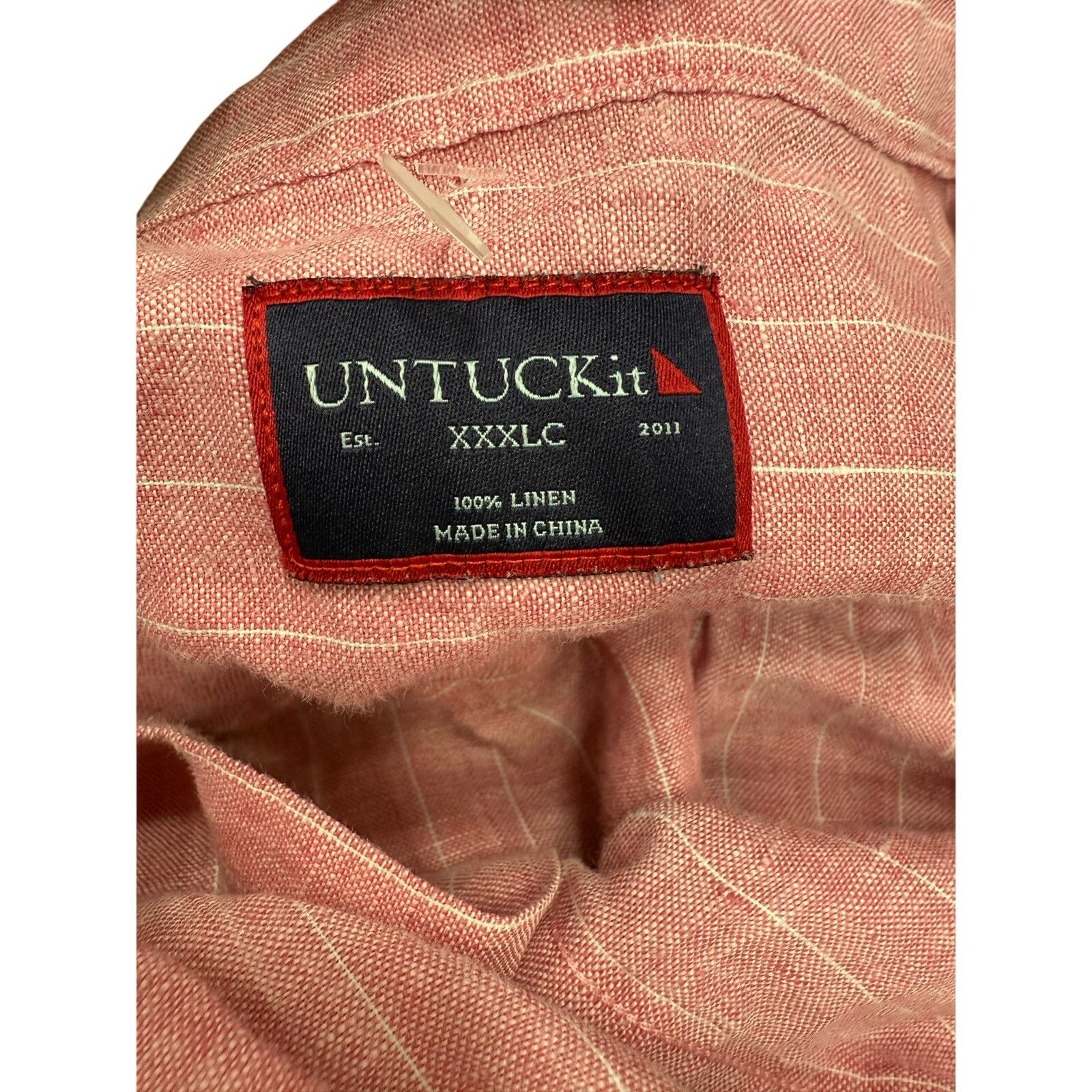 UNTUCKit UNTUCKit Men's Shirt sz XXXL Short Sleeve Linen #G674 Size US XXL / EU 58 / 5 - 3 Thumbnail