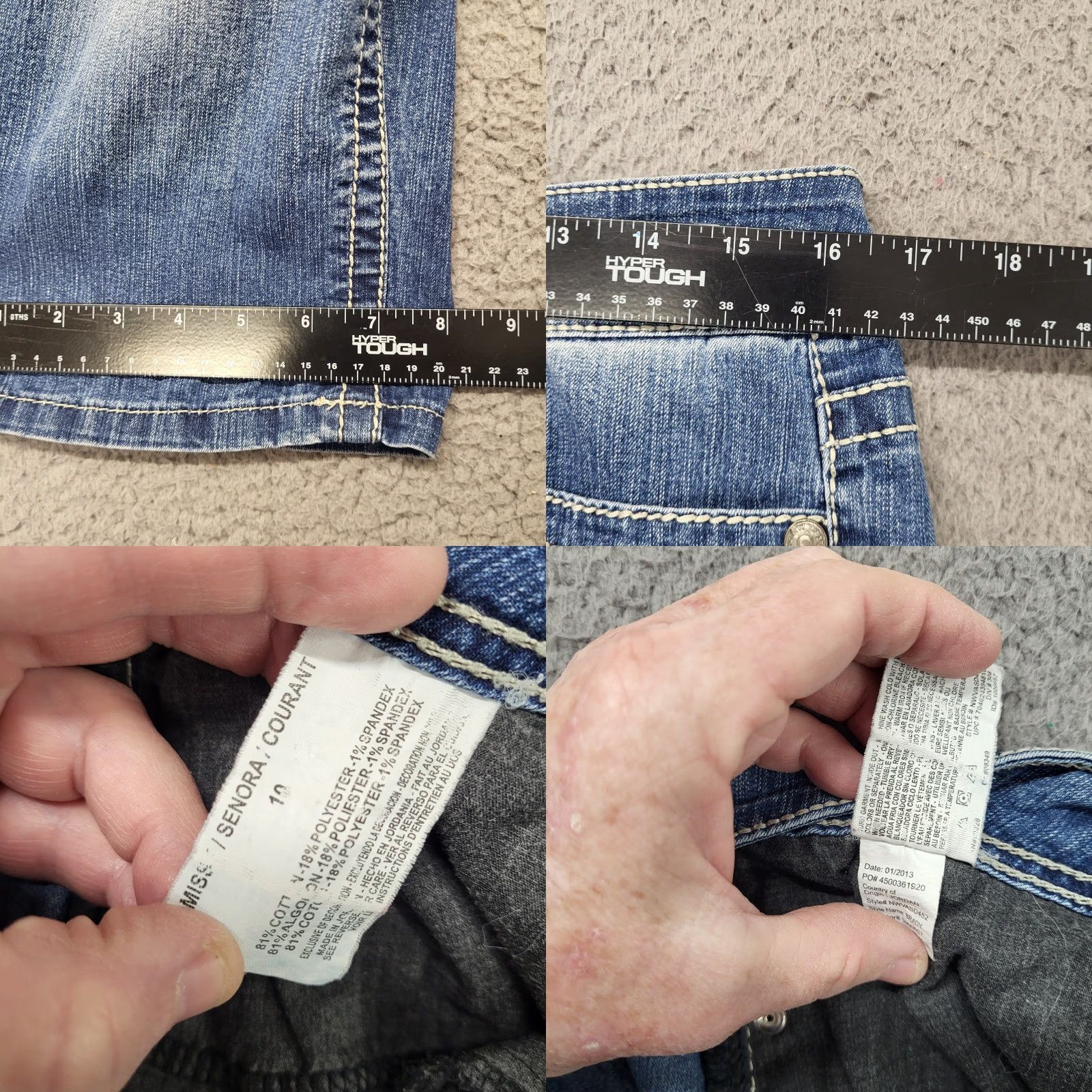 Vintage Nine West Vintage America Capri Women's Size 10/30 Blue Denim Stretch Jeans Size 32" / US 10 / IT 46 - 8 Thumbnail