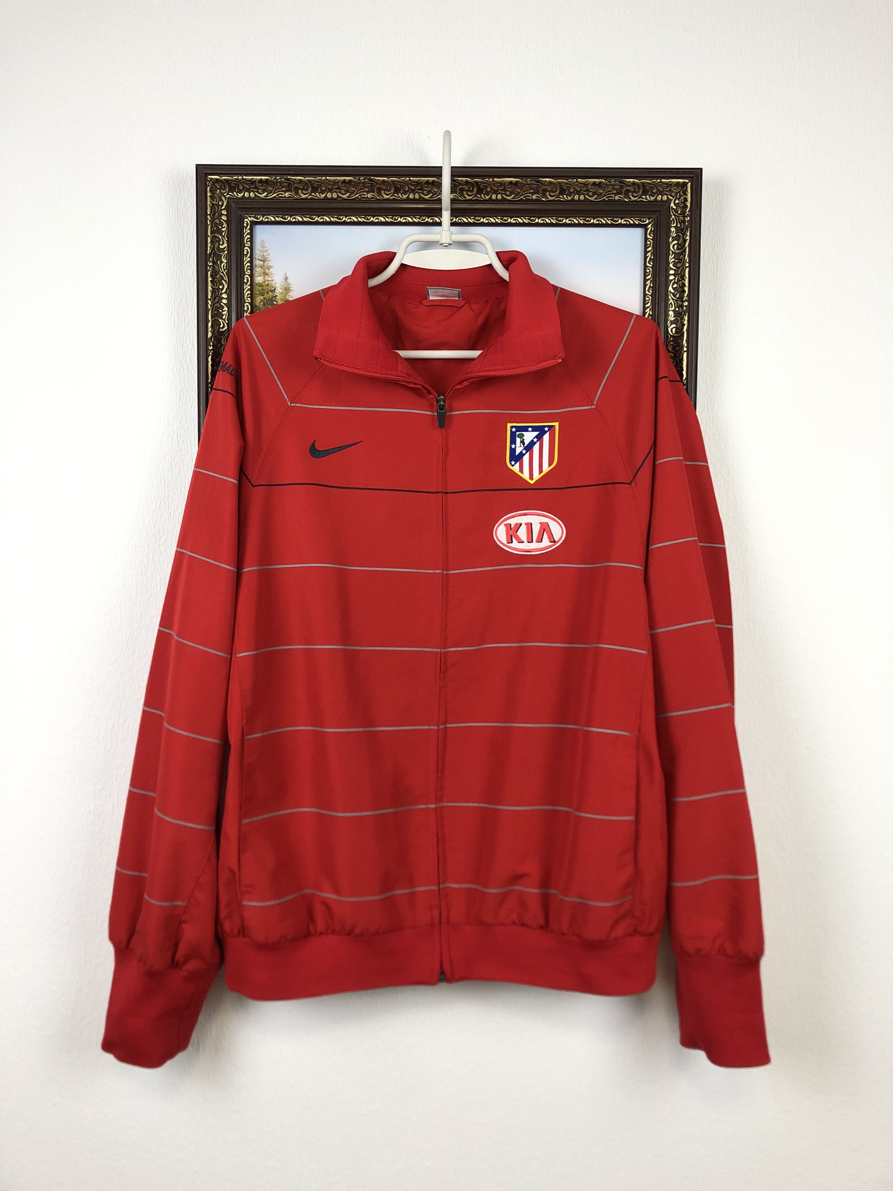 Vintage Atletico Madrid Football Jacket Soccer Track Top