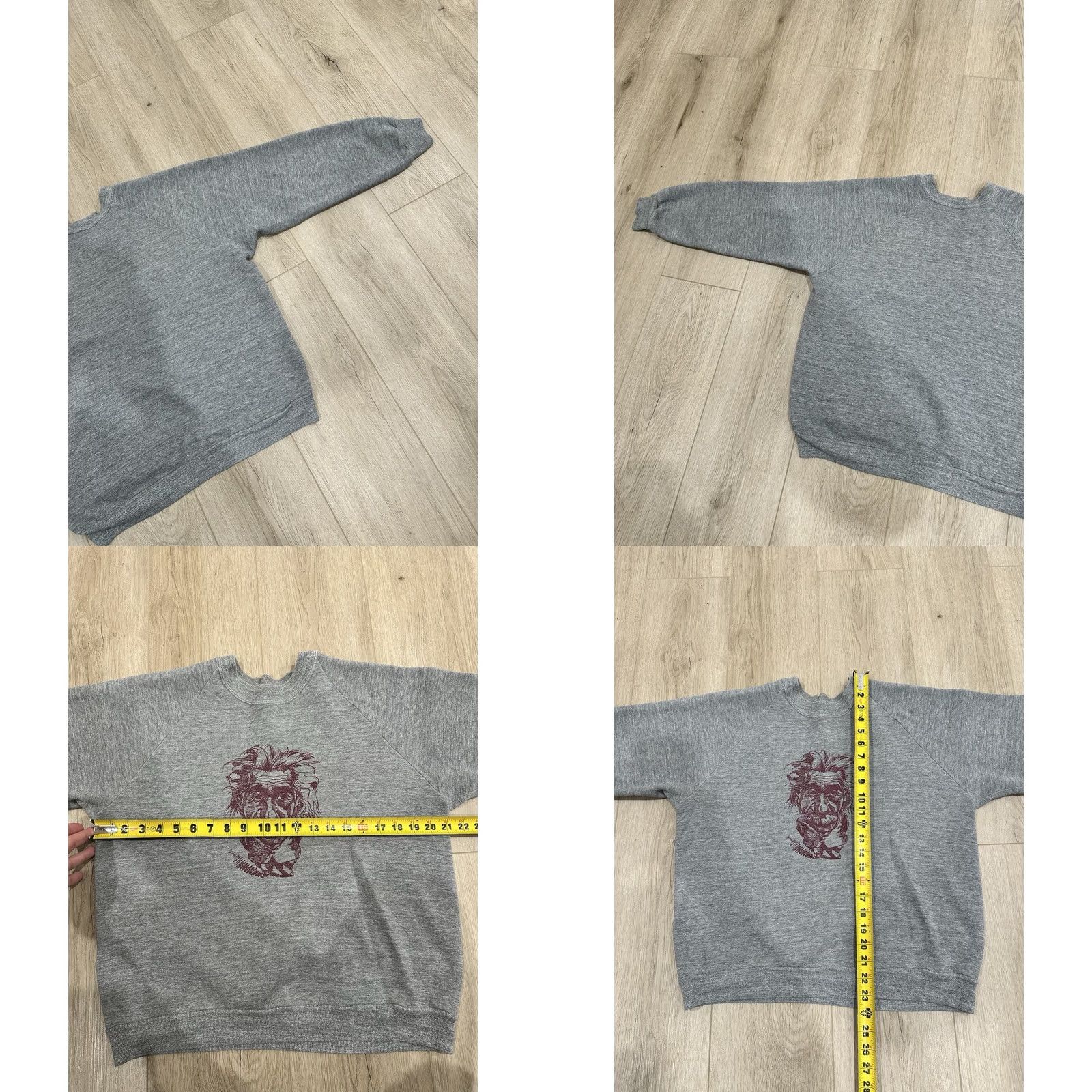 Russell Athletic VINTAGE Russell Athletic Sweatshirt Raglan Large Gray 1970s USA Jerzees Graphic Print Men L White? Size US L / EU 52-54 / 3 - 8 Thumbnail