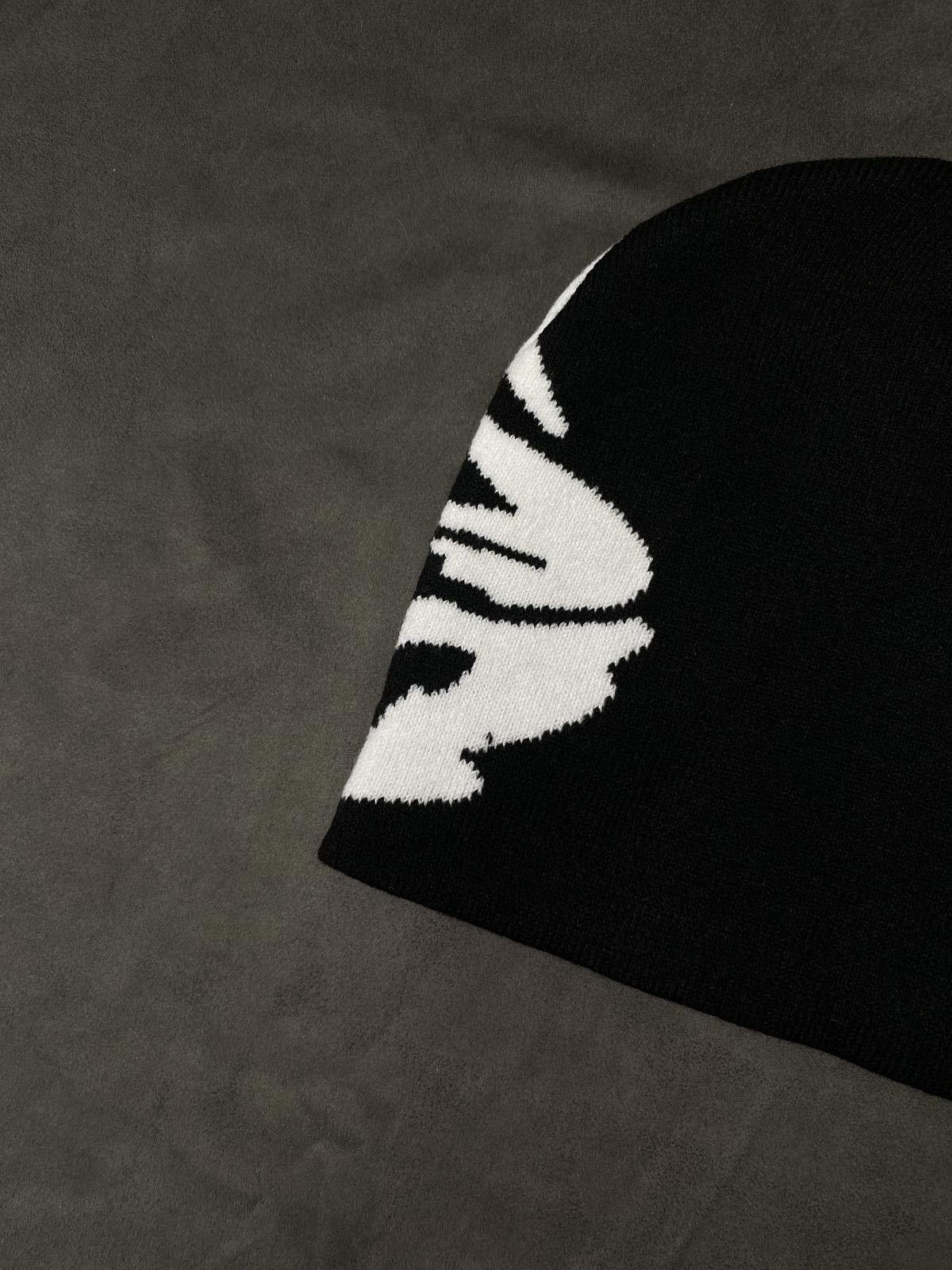 Japanese Brand Rare Life is Porno Spider No Cuff Knit Black Beanie OS Size ONE SIZE - 8 Thumbnail