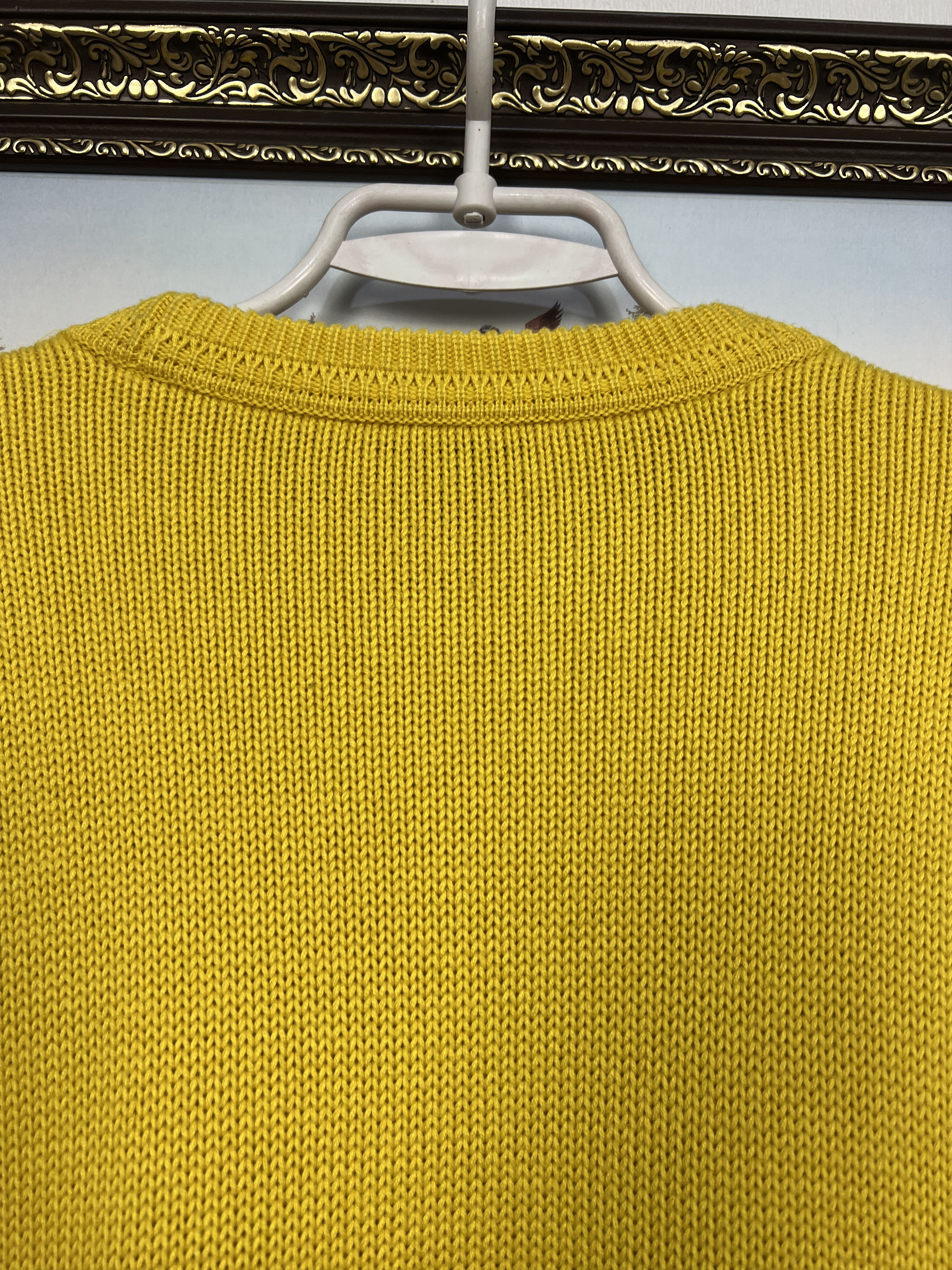 Carlo Colucci Vintage Carlo Colucci Yellow Knit Sweater Pullover Mens Size US XL / EU 56 / 4 - 12 Thumbnail
