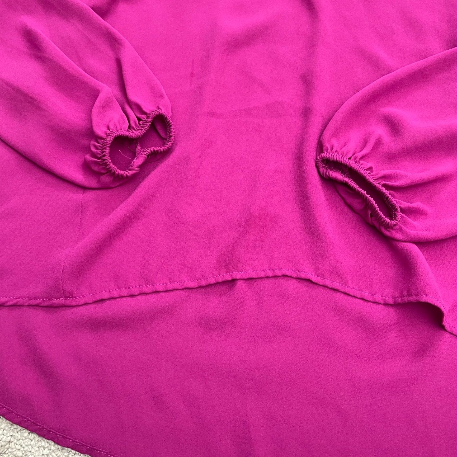 AQUA Aqua Blouse Tunic Womens XS Purple Solid V-Neck Long Sleeve Size XS / US 0-2 / IT 36-38 - 6 Thumbnail