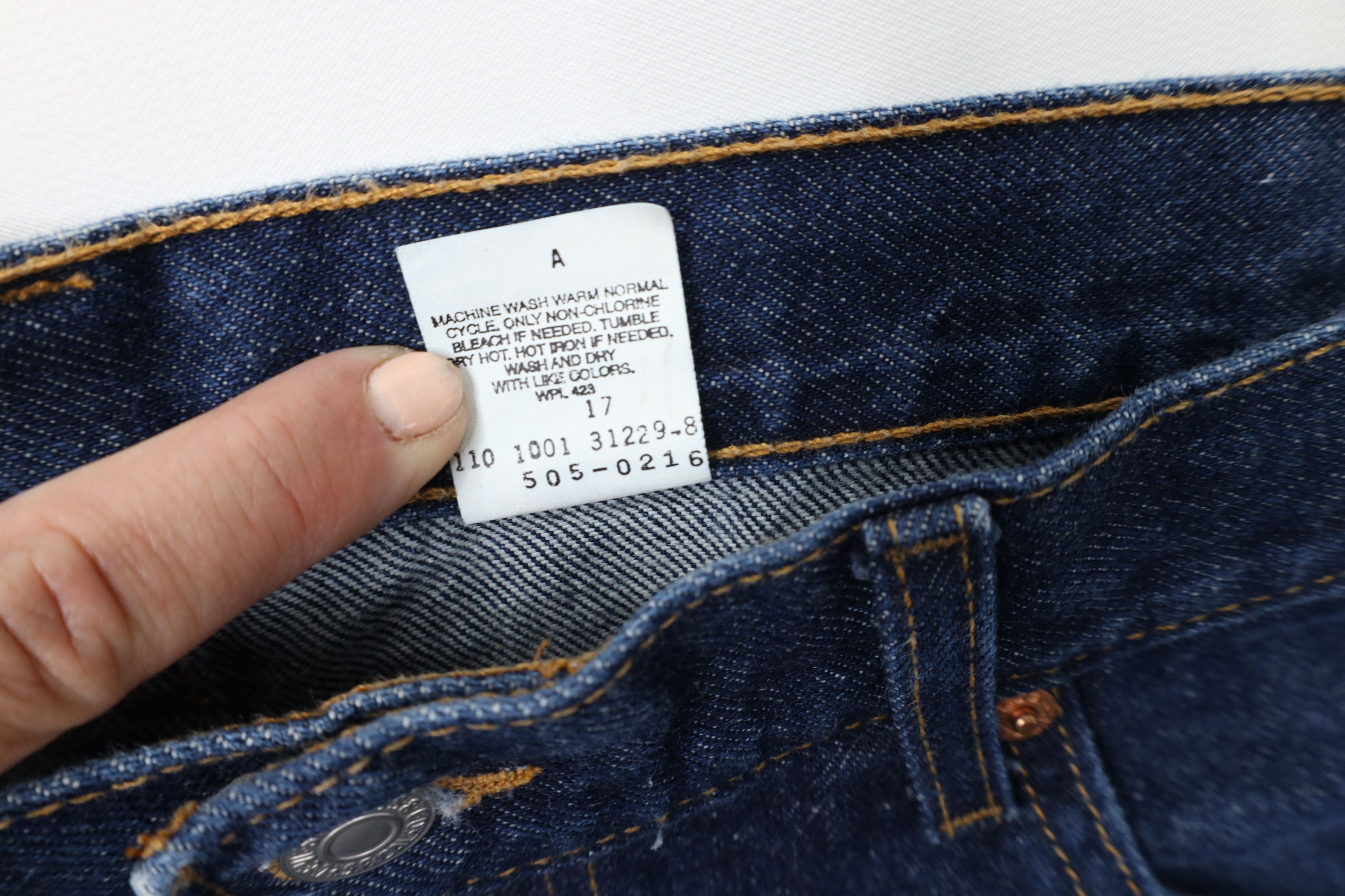 Levi's Vintage Y2K 2001 Levis 505 Regular Straight Leg Denim Jeans Size US 36 / EU 52 - 8 Thumbnail