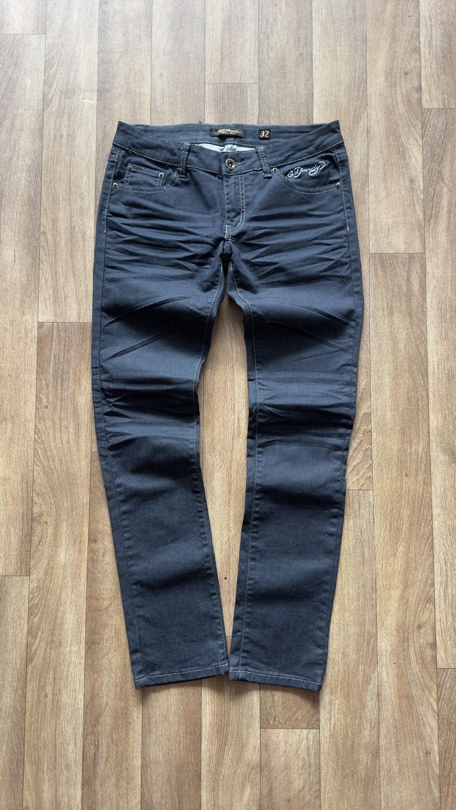 Ed Hardy Ed Hardy by Christian Audigier Tattoo Skull Denim Jeans W32 Size 32" / US 10 / IT 46 - 2 Thumbnail
