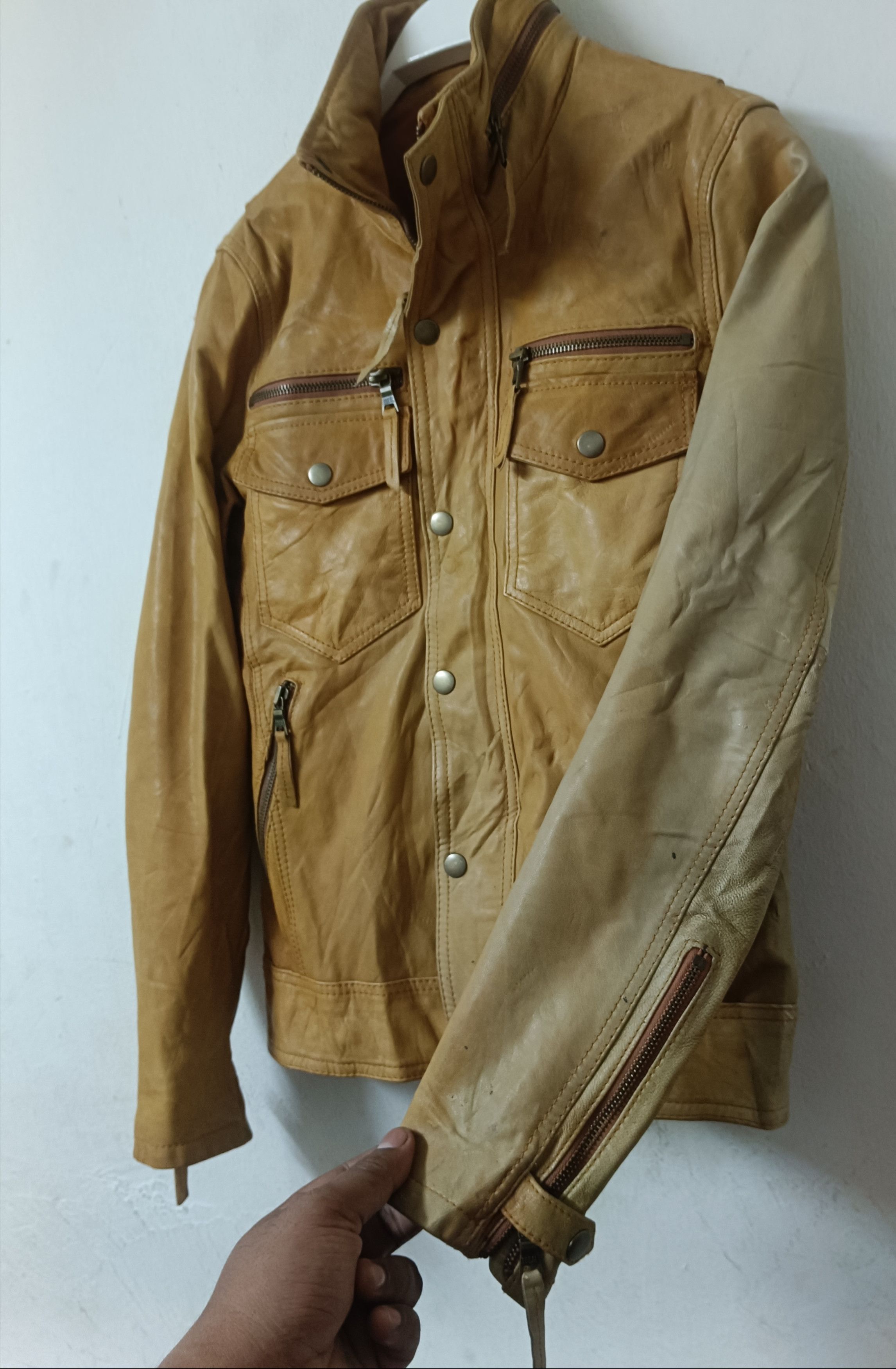 14th Addiction × If Six Was Nine × Japanese Brand Vintage Distressed Leather biker Jacket House Of Blues Size US M / EU 48-50 / 2 - 4 Thumbnail