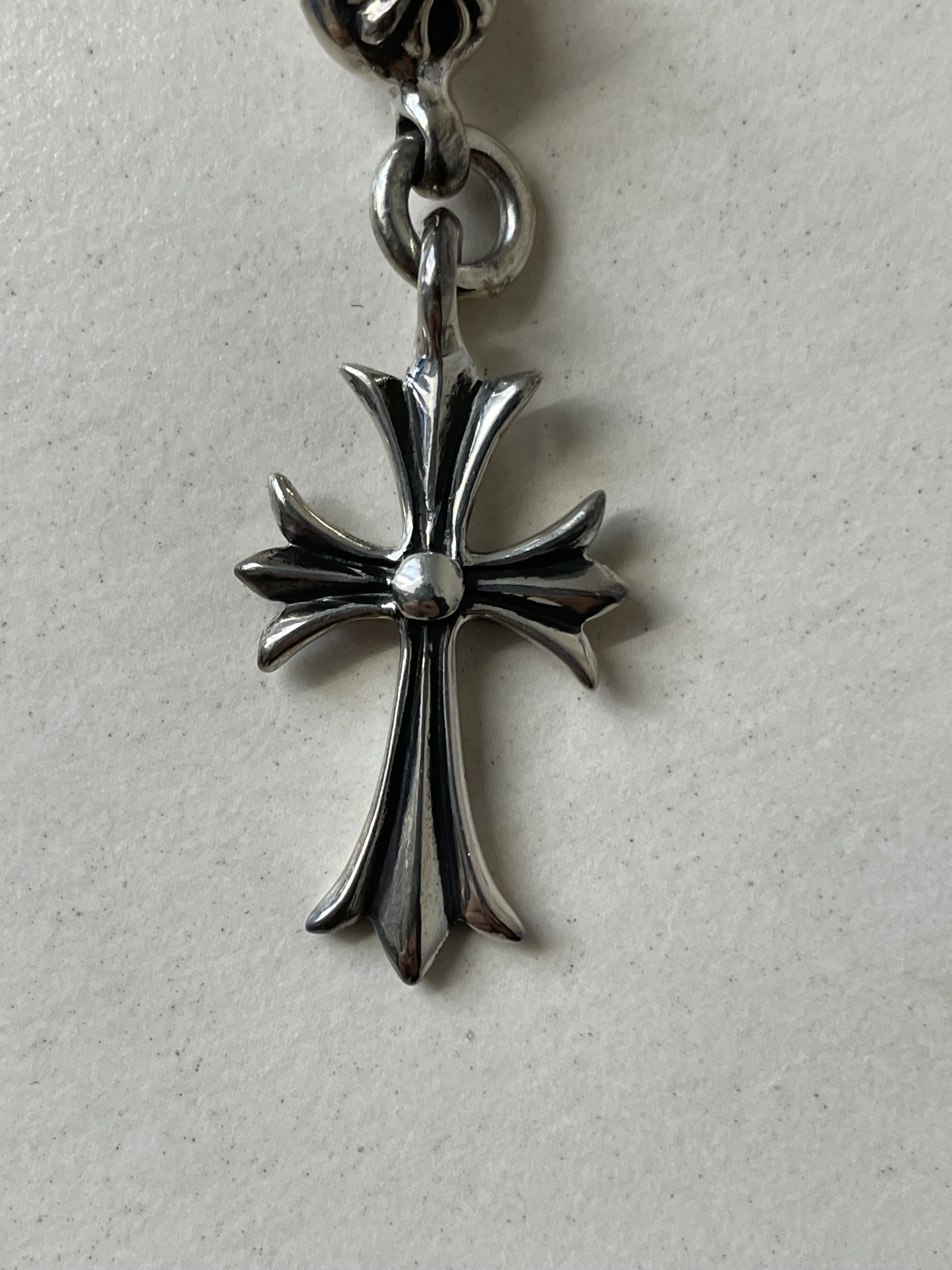 Chrome Hearts Chrome Hearts Silver 1 Ball Tiny Cross Ball Necklace Size ONE SIZE - 9 Thumbnail