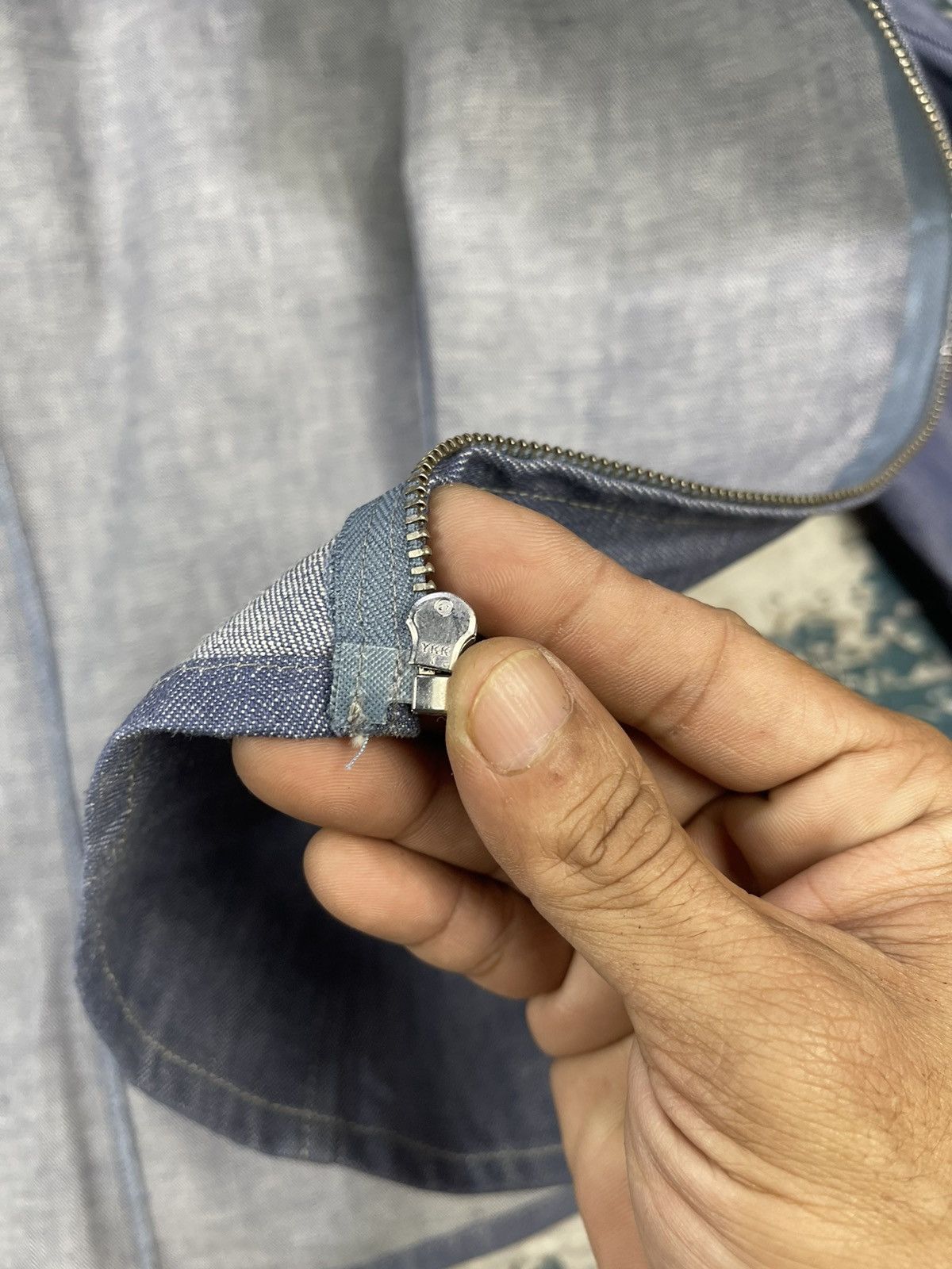 Lemaire Plastron Chambray Denim Jackets