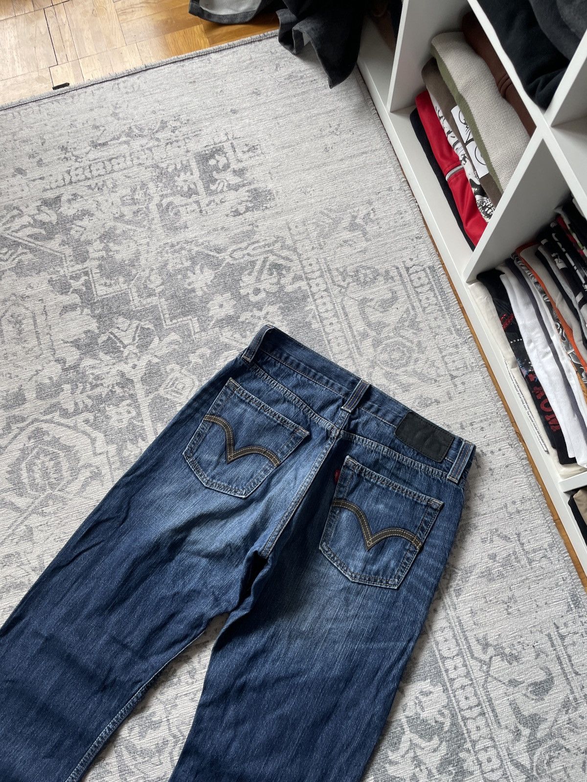 Japanese Brand × Levi's Vintage Levis Flared Jeans Mud Washed Faded Distressed Y2K Size US 32 / EU 48 - 4 Thumbnail