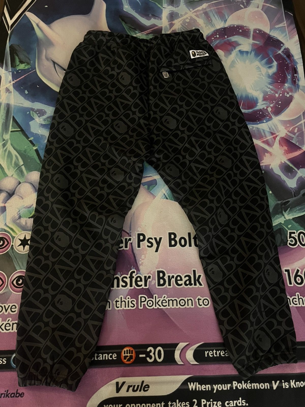 Bape NEW BAPE Monogram Logo Track Pants Large Black Metal Luxury Size US 34 / EU 50 - 3 Thumbnail