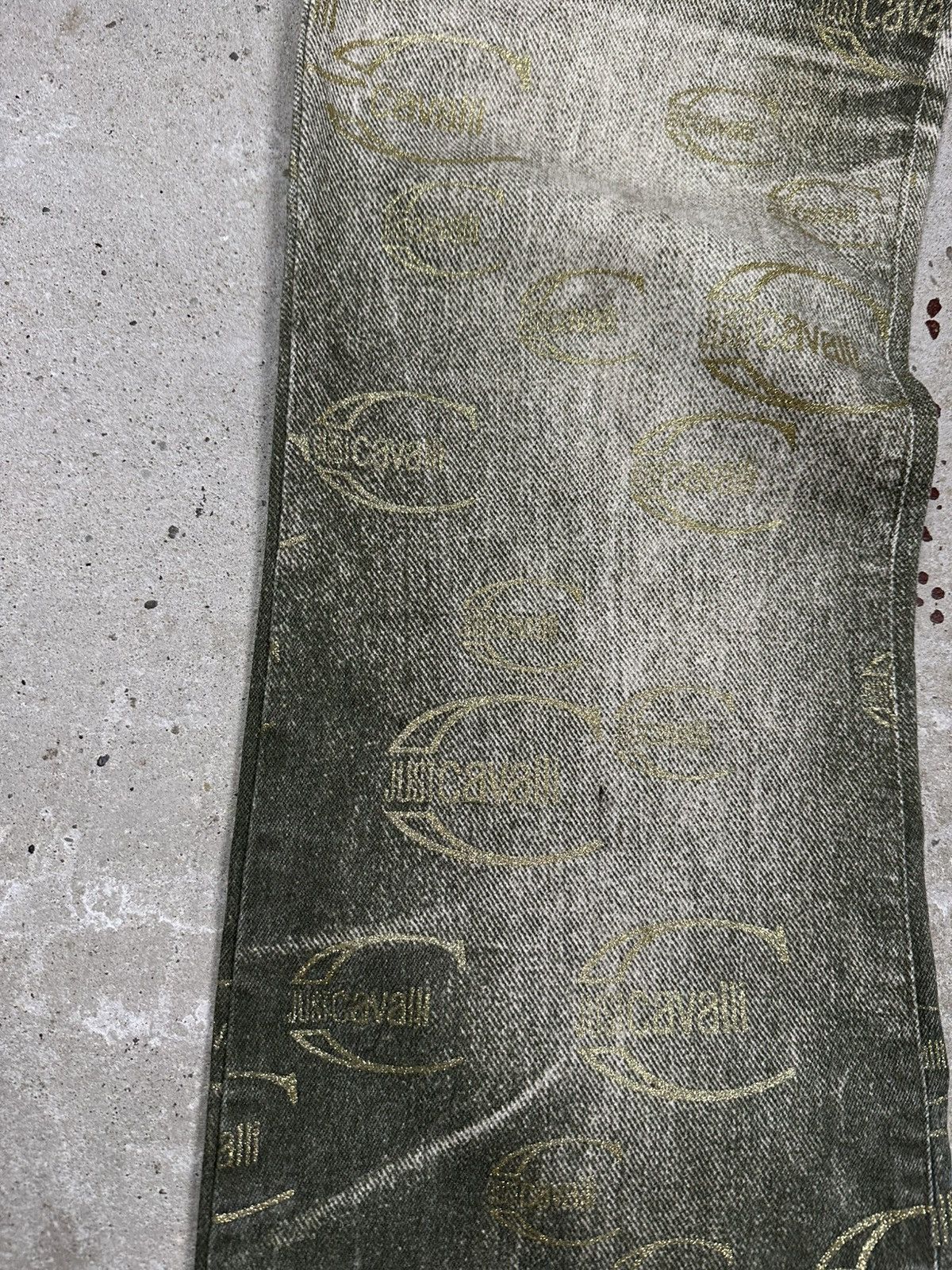 Just Cavalli Vintage 2000s Roberto Just Cavalli Monogram Flare Denim Pant Size 31" - 8 Thumbnail