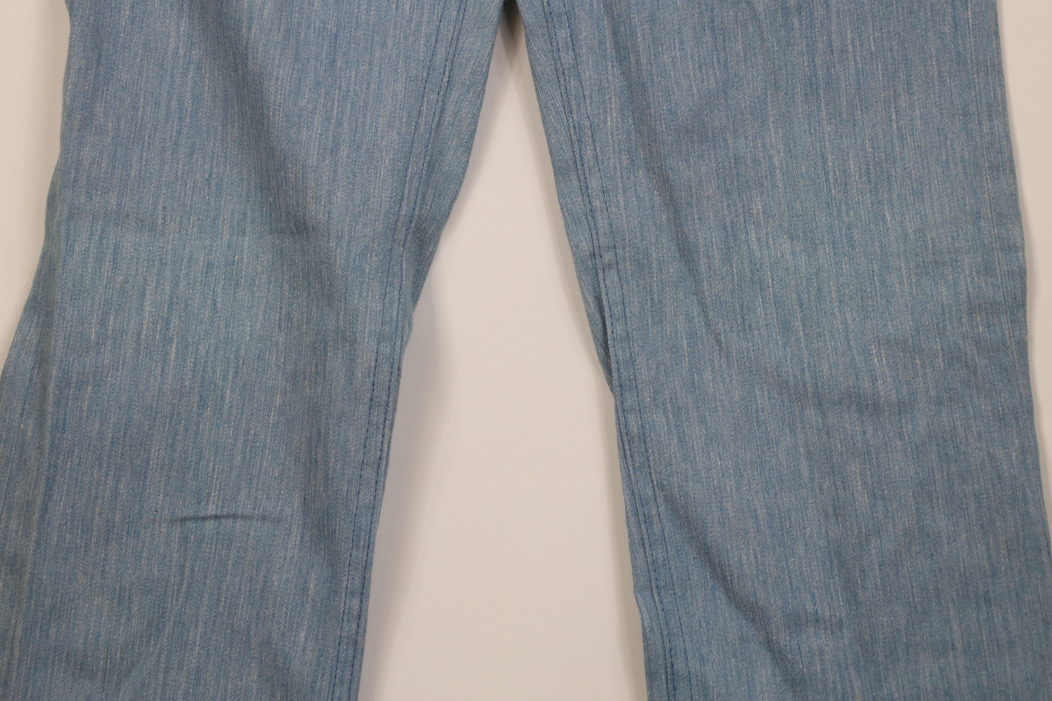Lee Vintage 70s Lee Flared Wide Leg Denim Jeans Blue USA Size 24" / US 00 / IT 34 - 3 Thumbnail