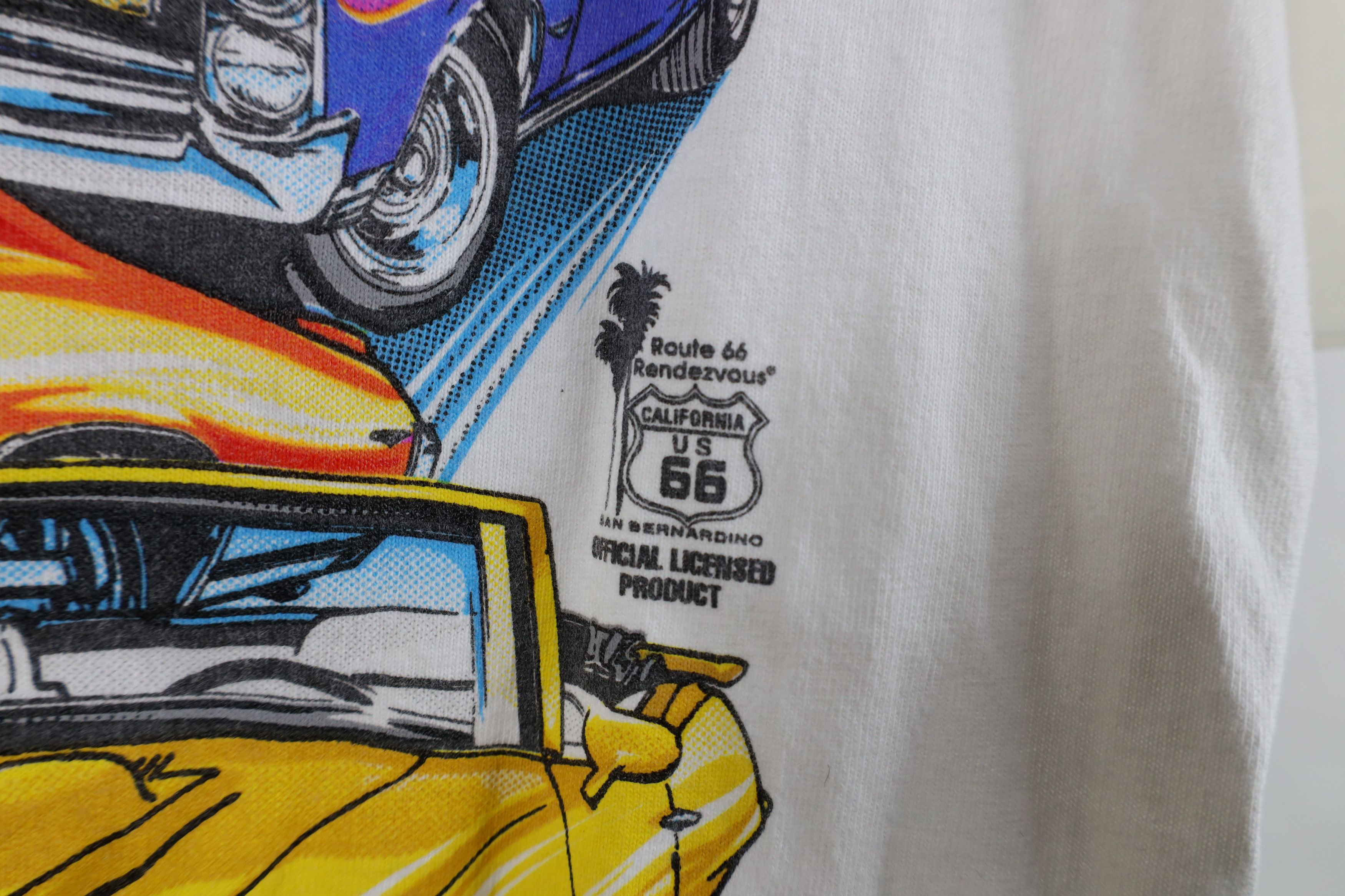 Vintage Vintage 90s Route 66 Rendezvous Muscle Car Racing T-Shirt Size US M / EU 48-50 / 2 - 11 Thumbnail